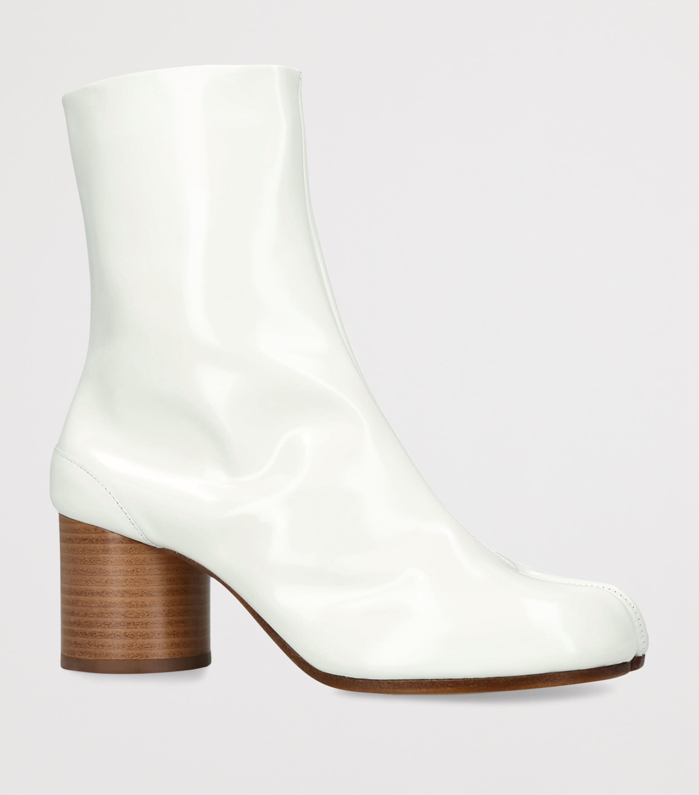 Maison Margiela Leather Tabi Boots 60 White Image 2