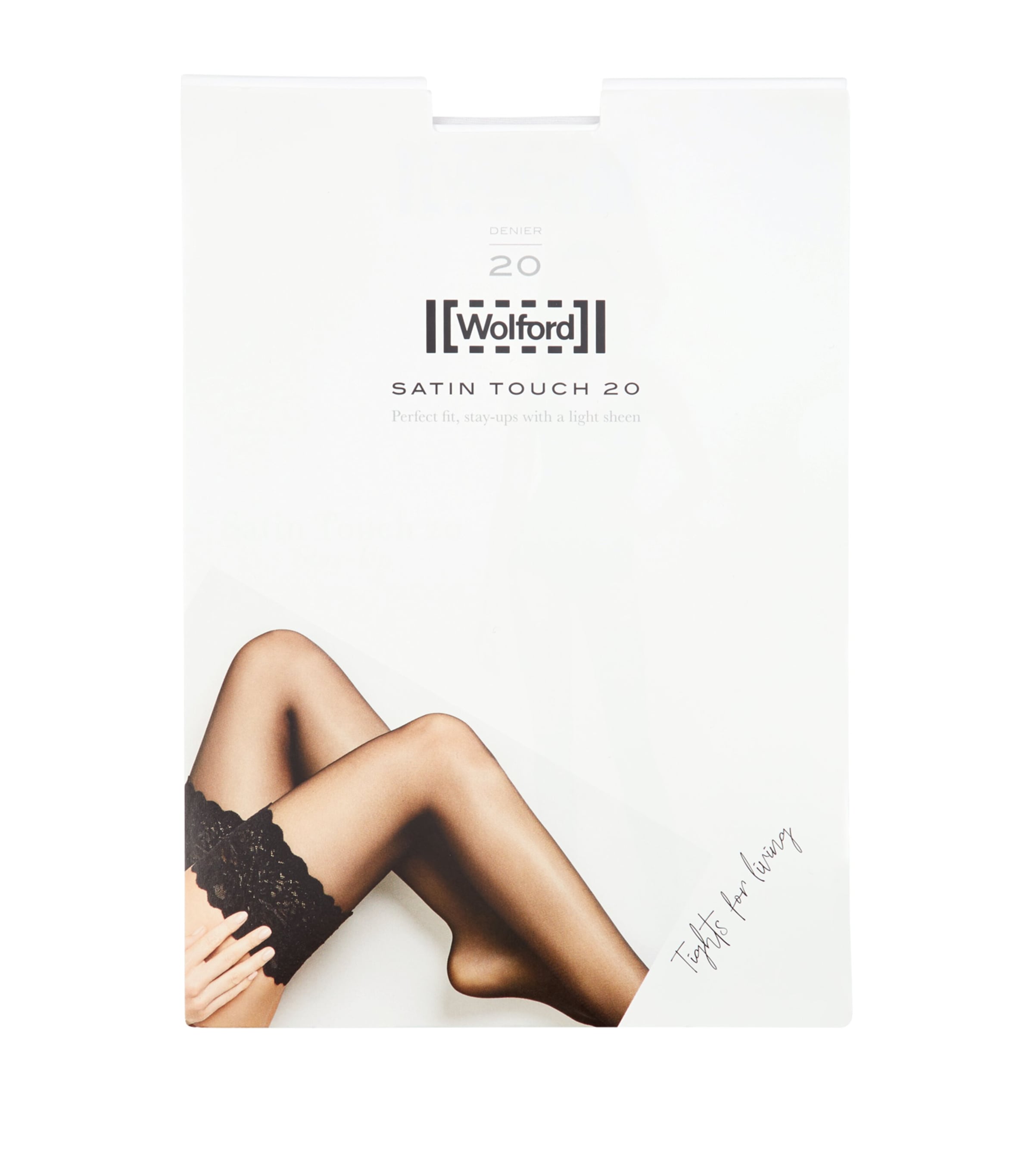 WOLFORD SATIN TOUCH 20 LACE KNEE-HIGH STOCKINGS 