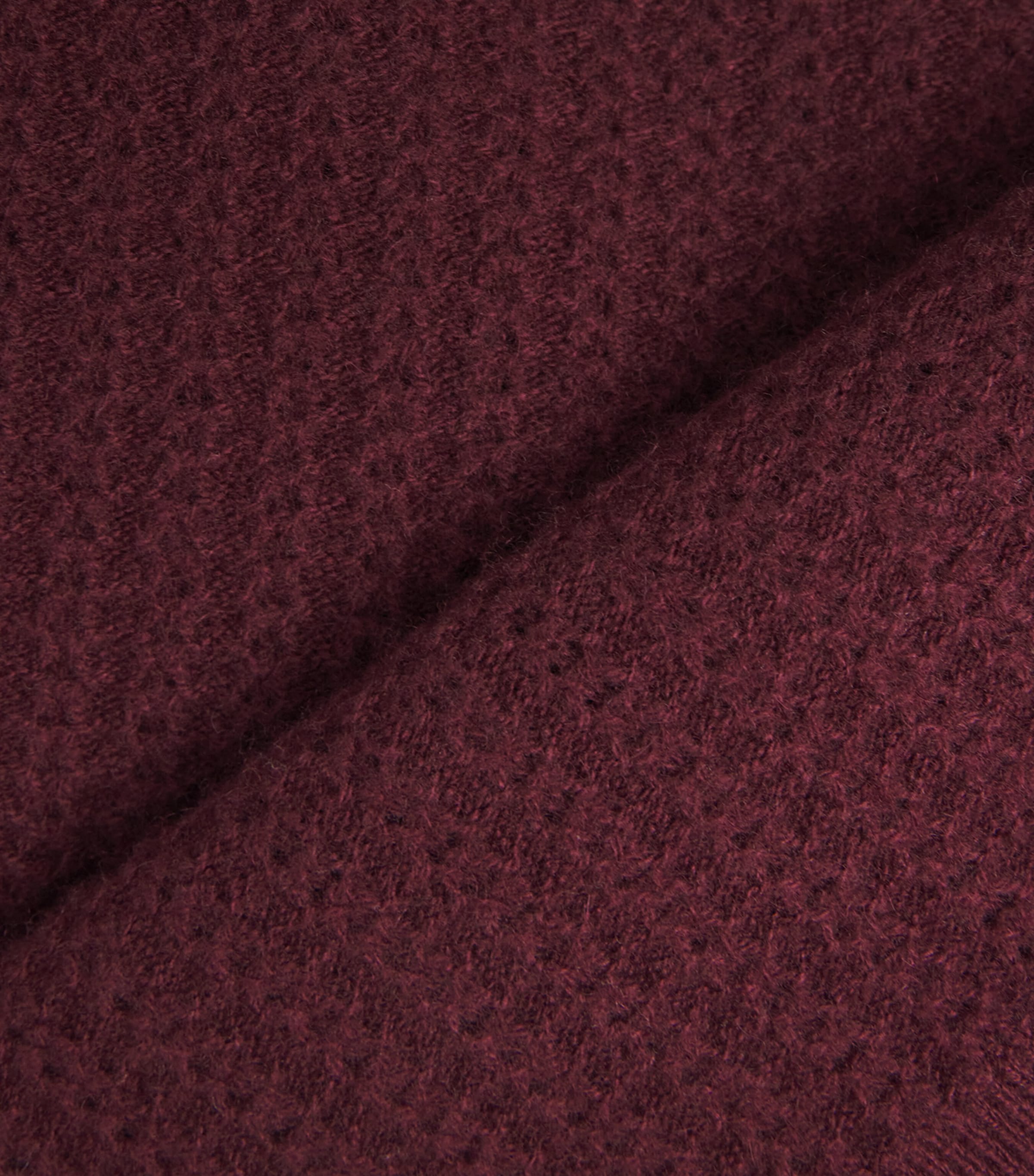 Cashmere Pointelle The Chain Short-Sleeve Sweater CABERNET Image 5