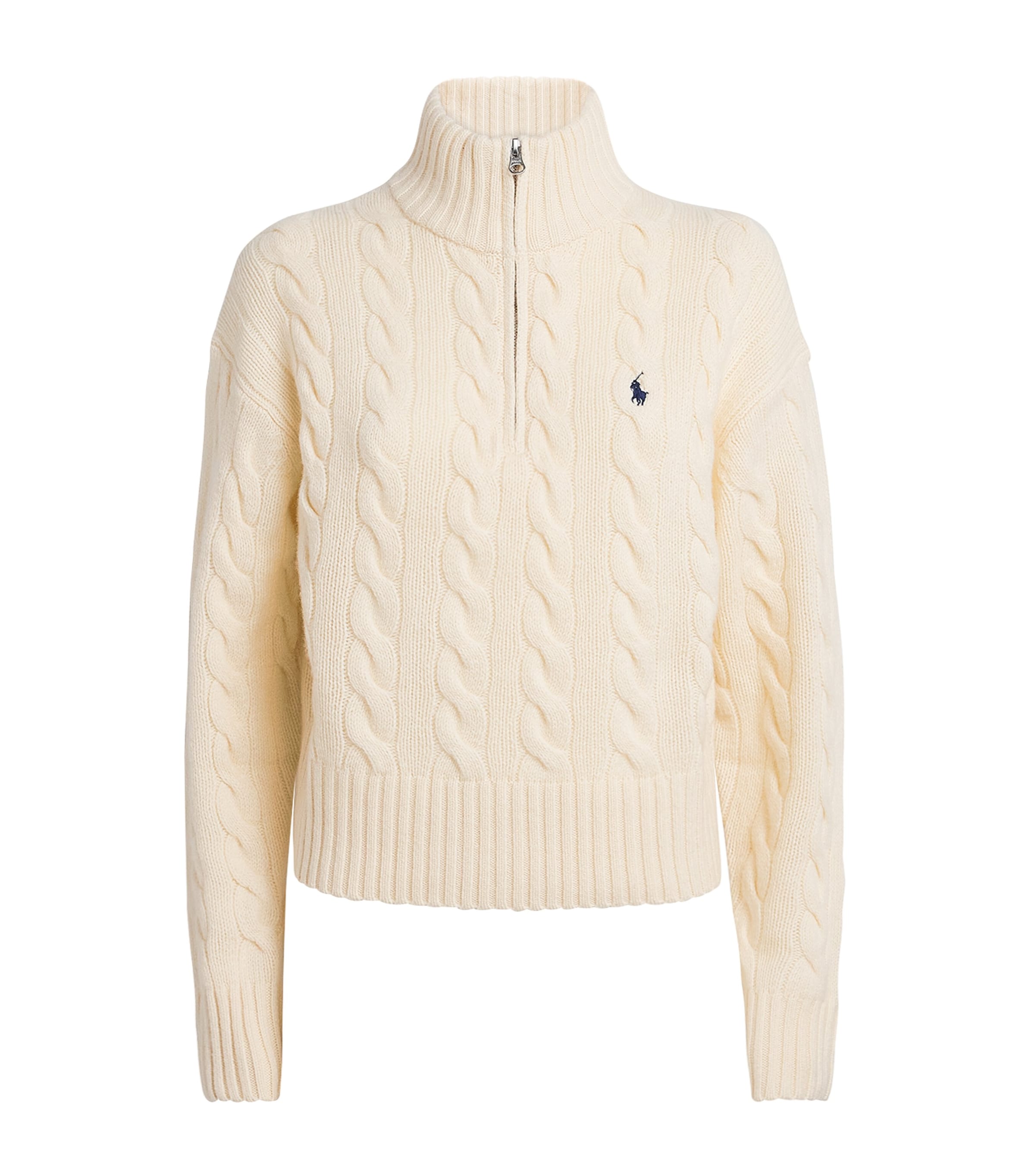 Polo Ralph Lauren Wool-cashmere Quarter-zip Sweater In Red