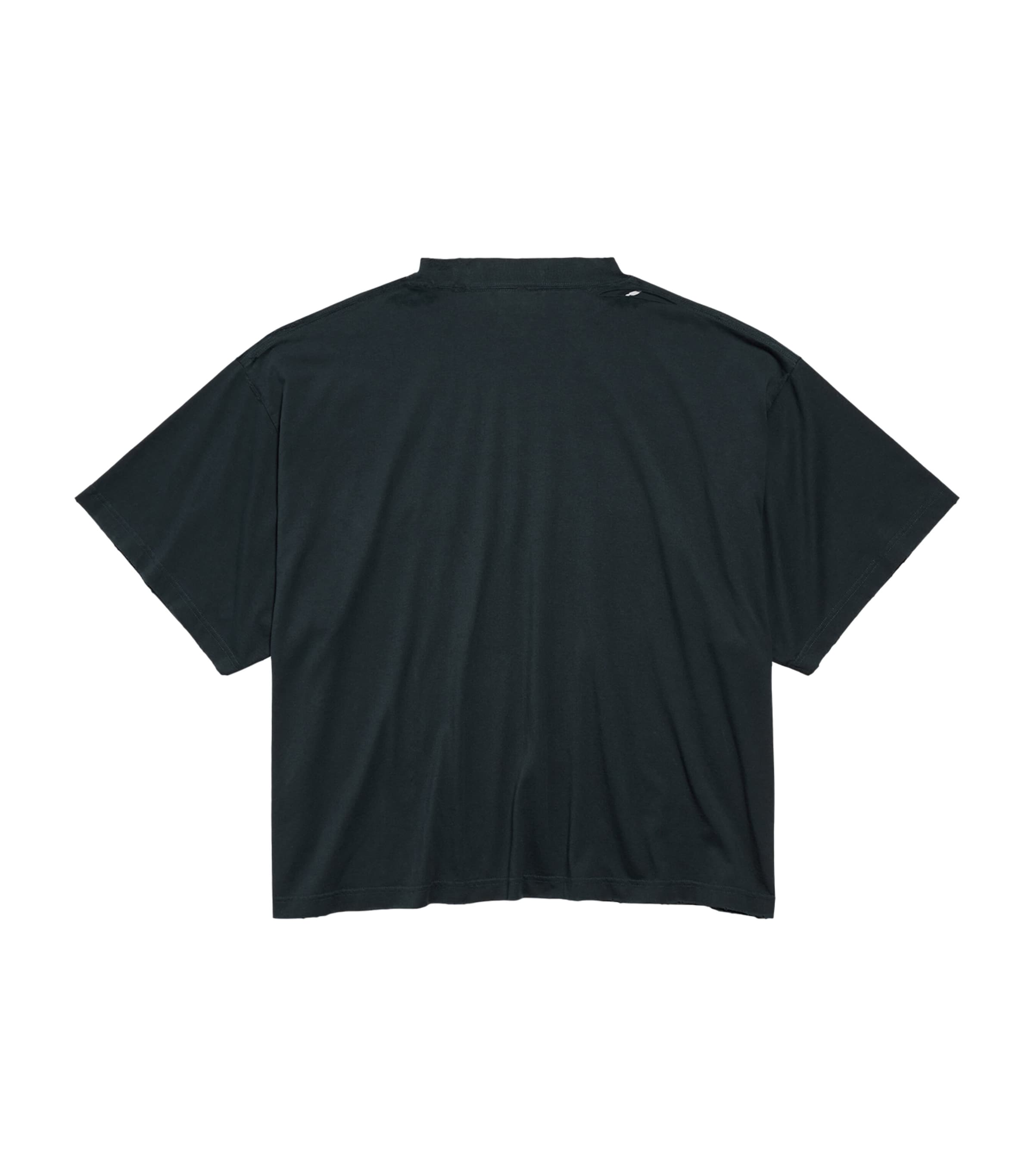 Balenciaga Black Cotton Cropped Logo T-Shirt | Harrods US