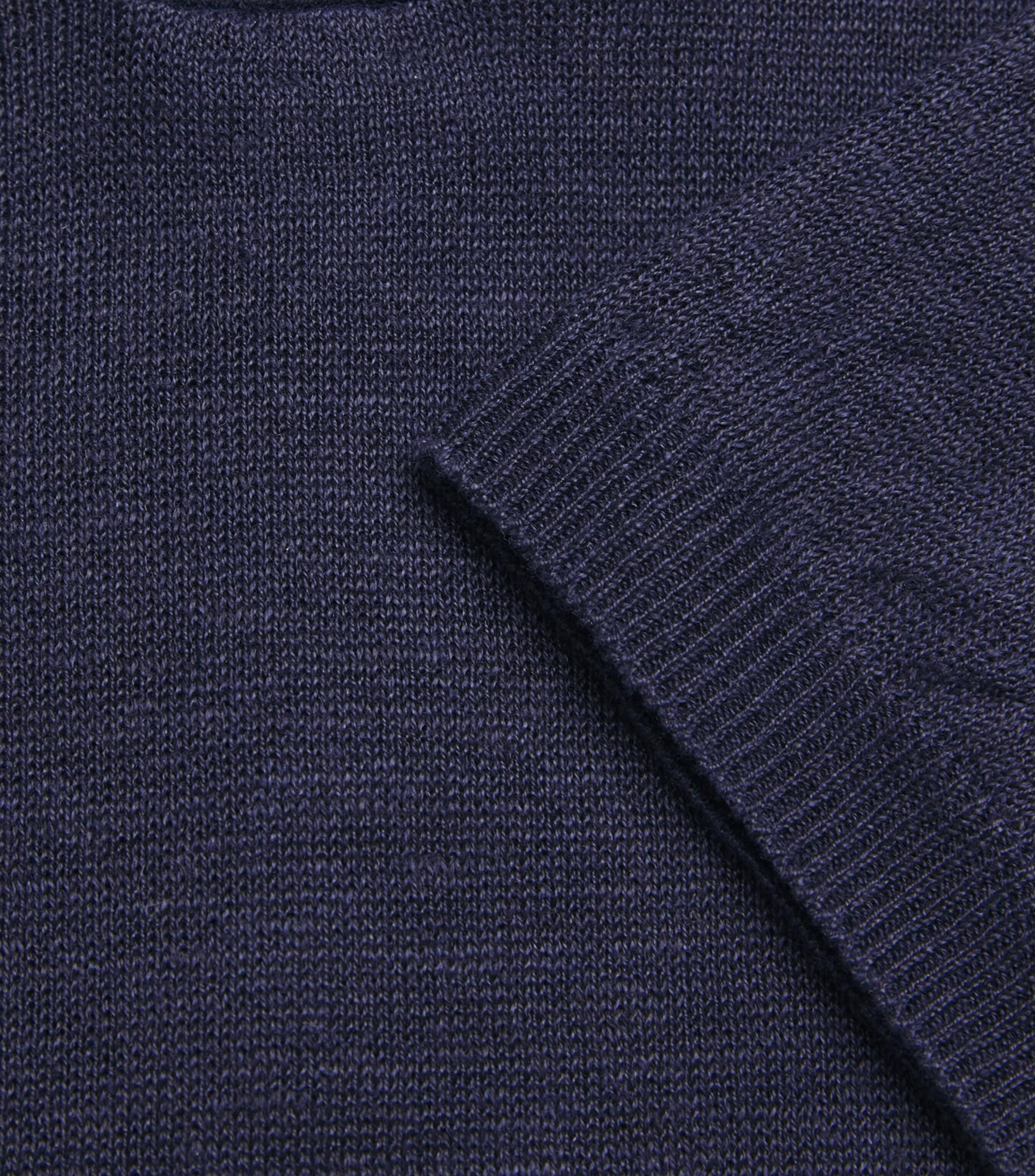 Linen Polo Shirt BLU Image 5