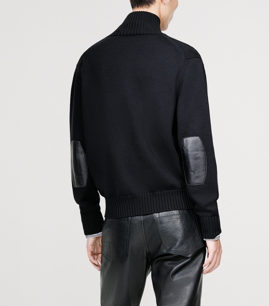 TOM FORD Mens Virgin Wool Zip-Up Sweater Naa Image 4