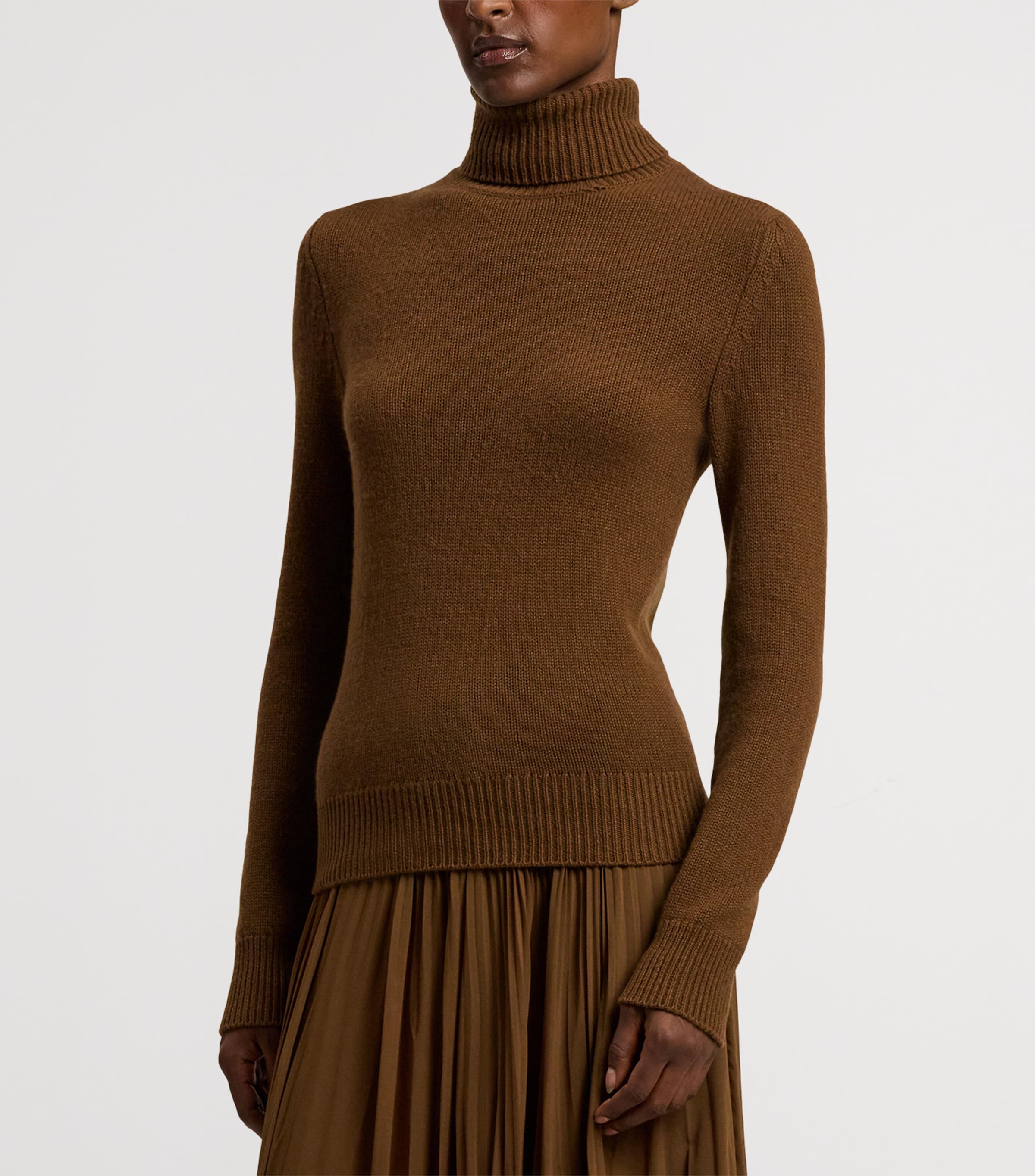 Cashmere Rollneck Sweater COGNAC Image 6