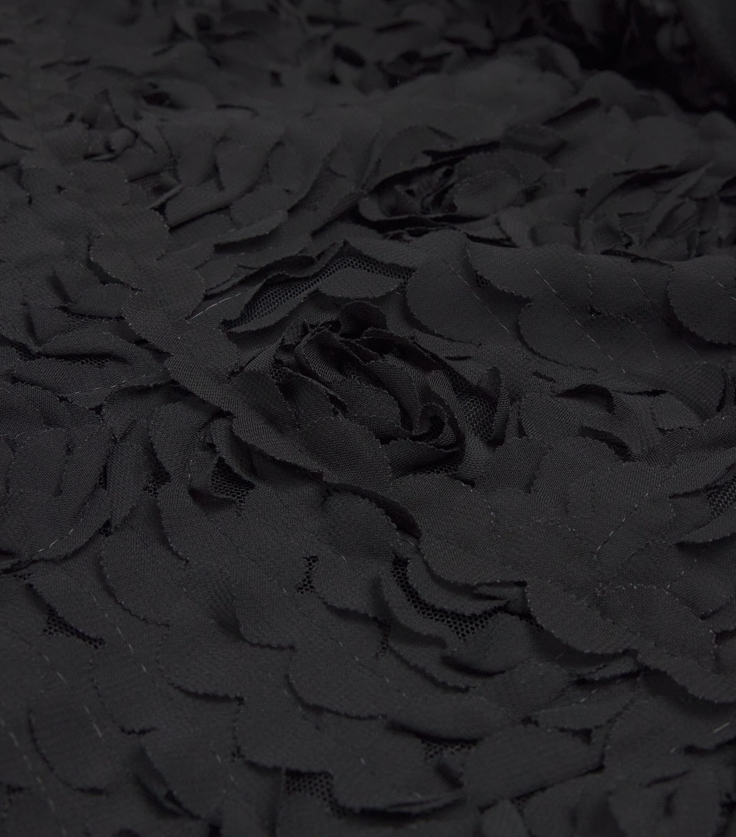 Tulle Embroidered Maxi Skirt BLACK Image 5