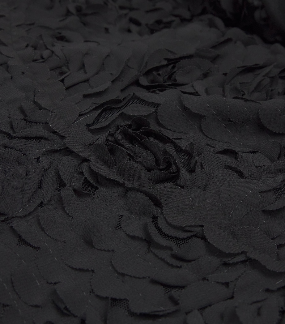 Tulle Embroidered Maxi Skirt BLACK Image 5