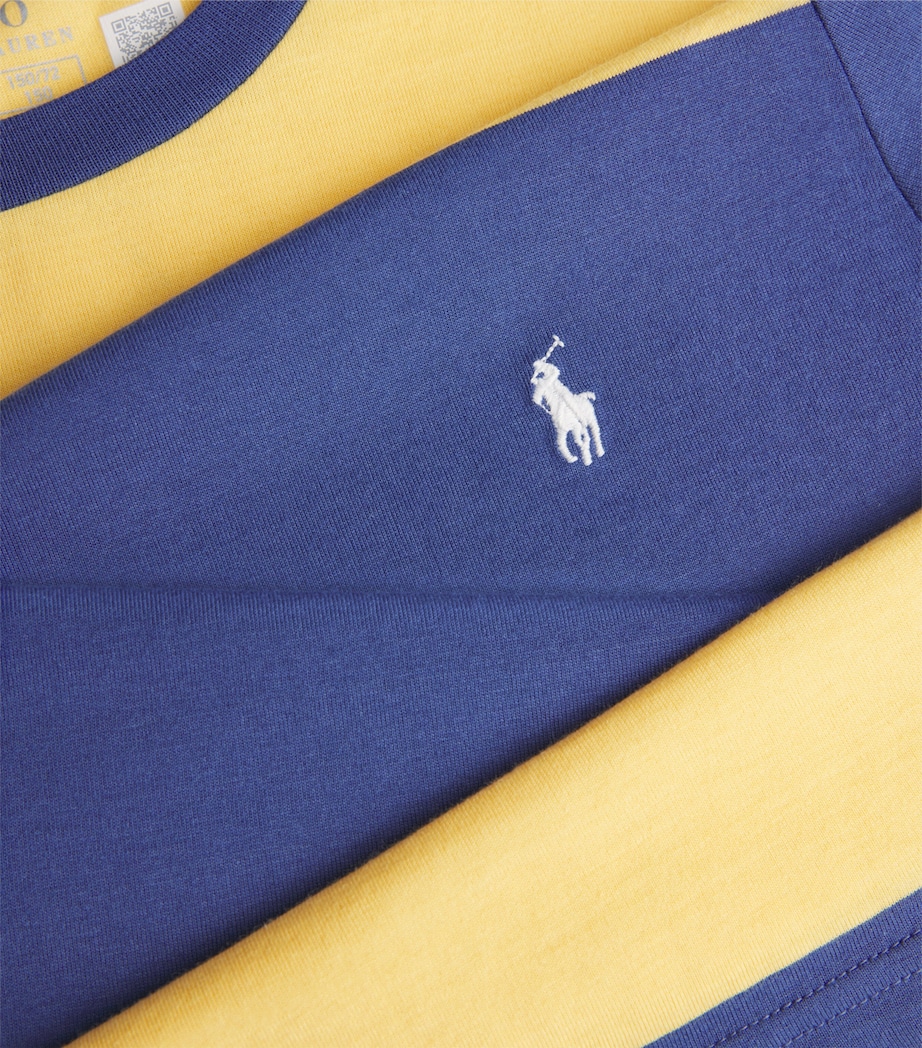 Stripe Polo Pony T-Shirt (2-7 Years) CMPS YELLOW/BLU/1730 Image 3
