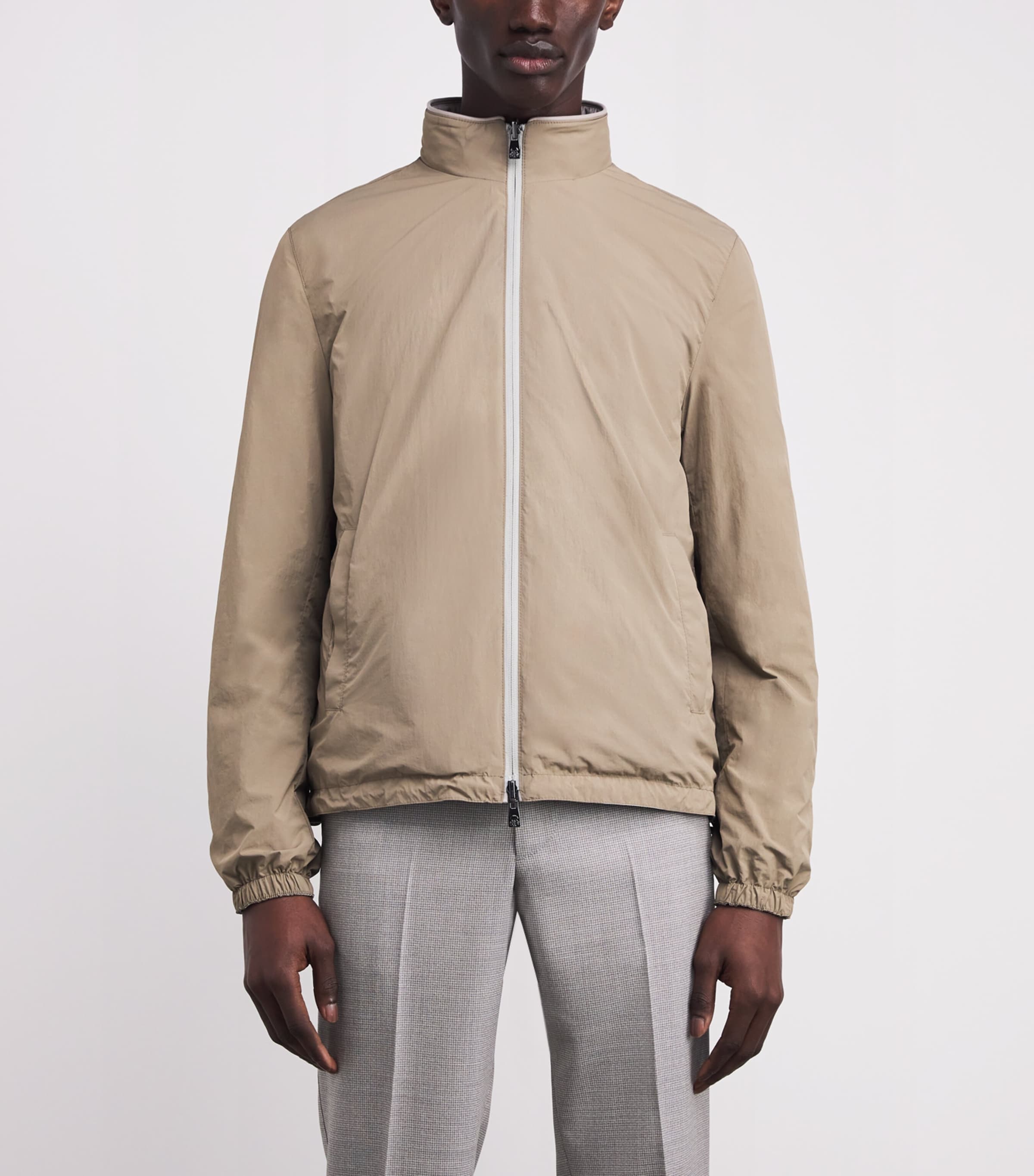 Water-Resistant Bomber Jacket 025 GREY DYED STEEL Image 6