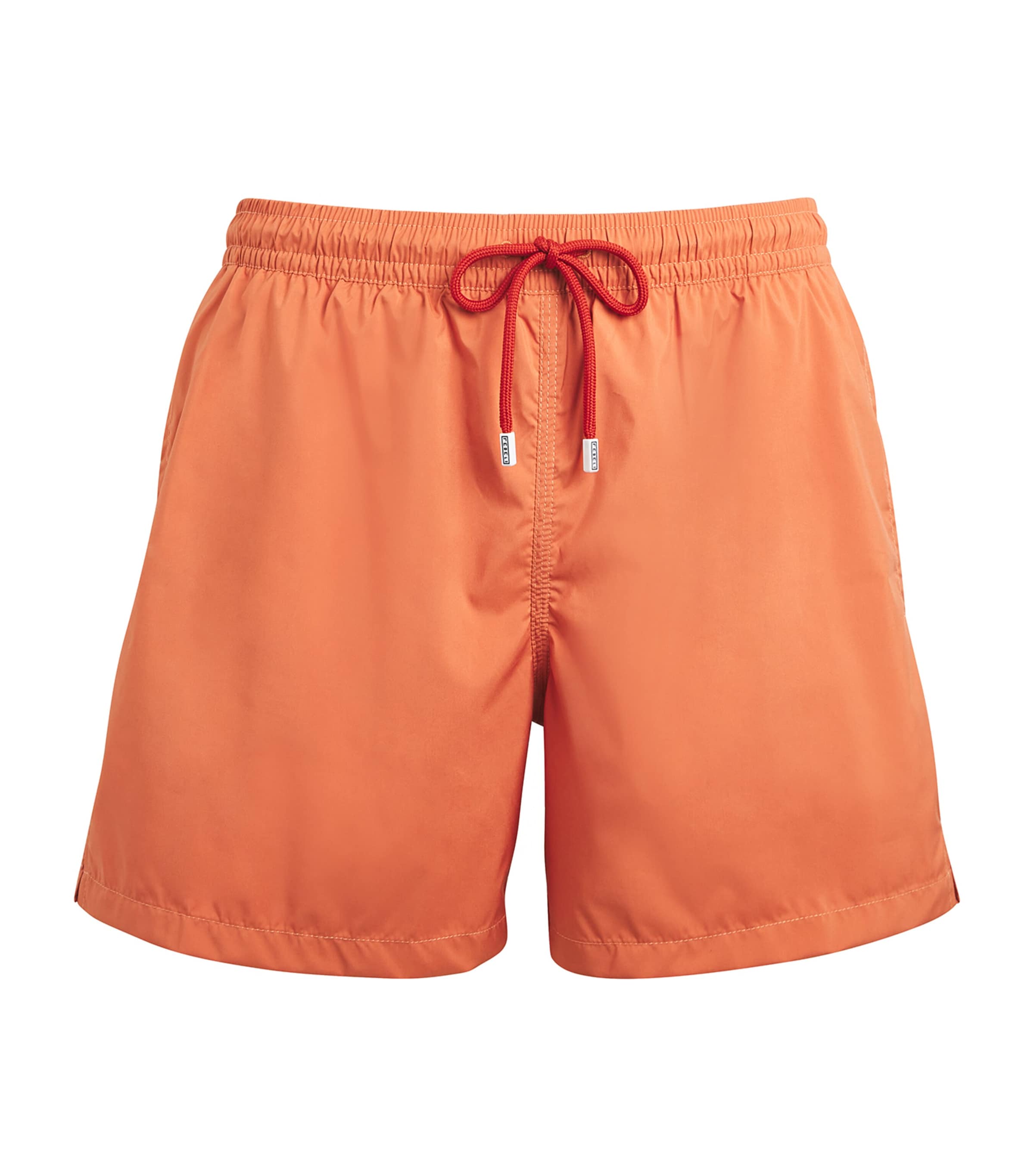 Fedeli Printed Madeira Swim Shorts In Orange