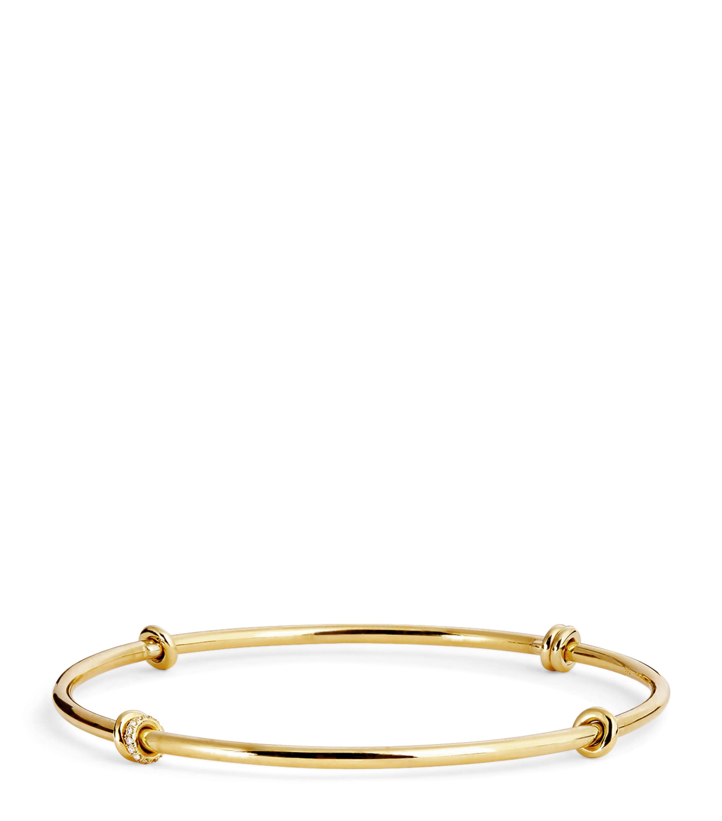 Spinelli Kilcollin Yellow Gold And Diamond Arc Kini Bangle In Gold