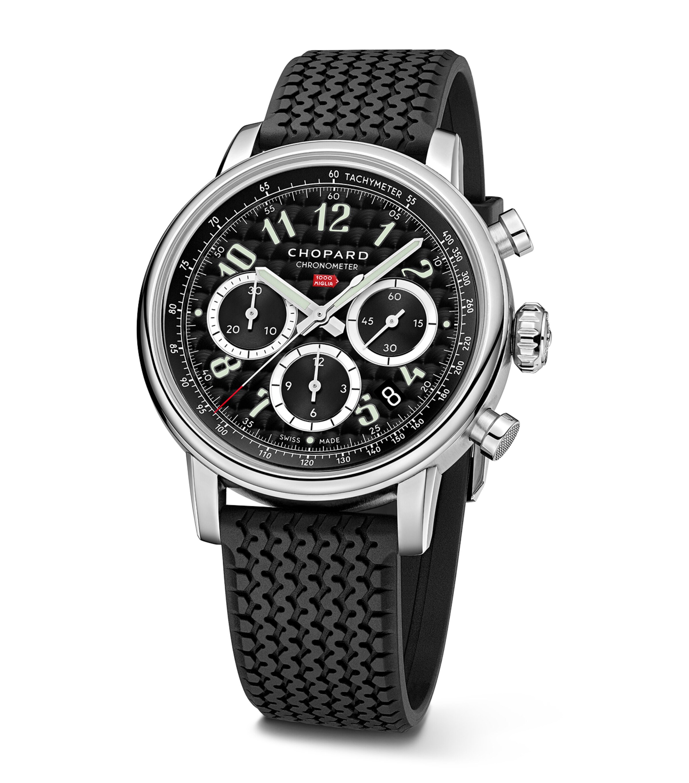 Chopard Lucent Steel Mille Miglia Chronograph Watch 40.5mm Stainless Steel Image 4