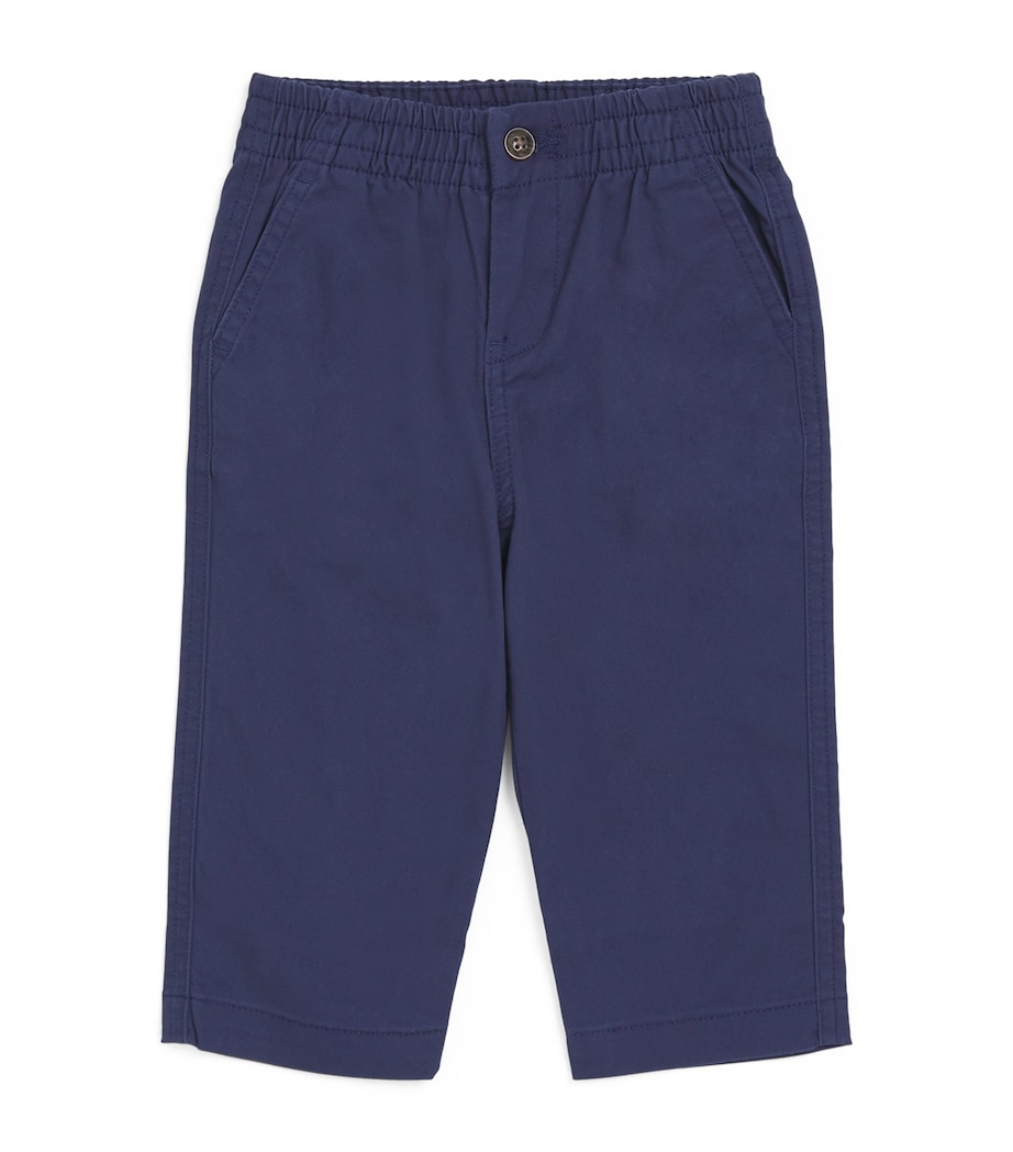 Cotton Elasticated Trousers (3-18 Months) NEWPORT NAVY Image 1