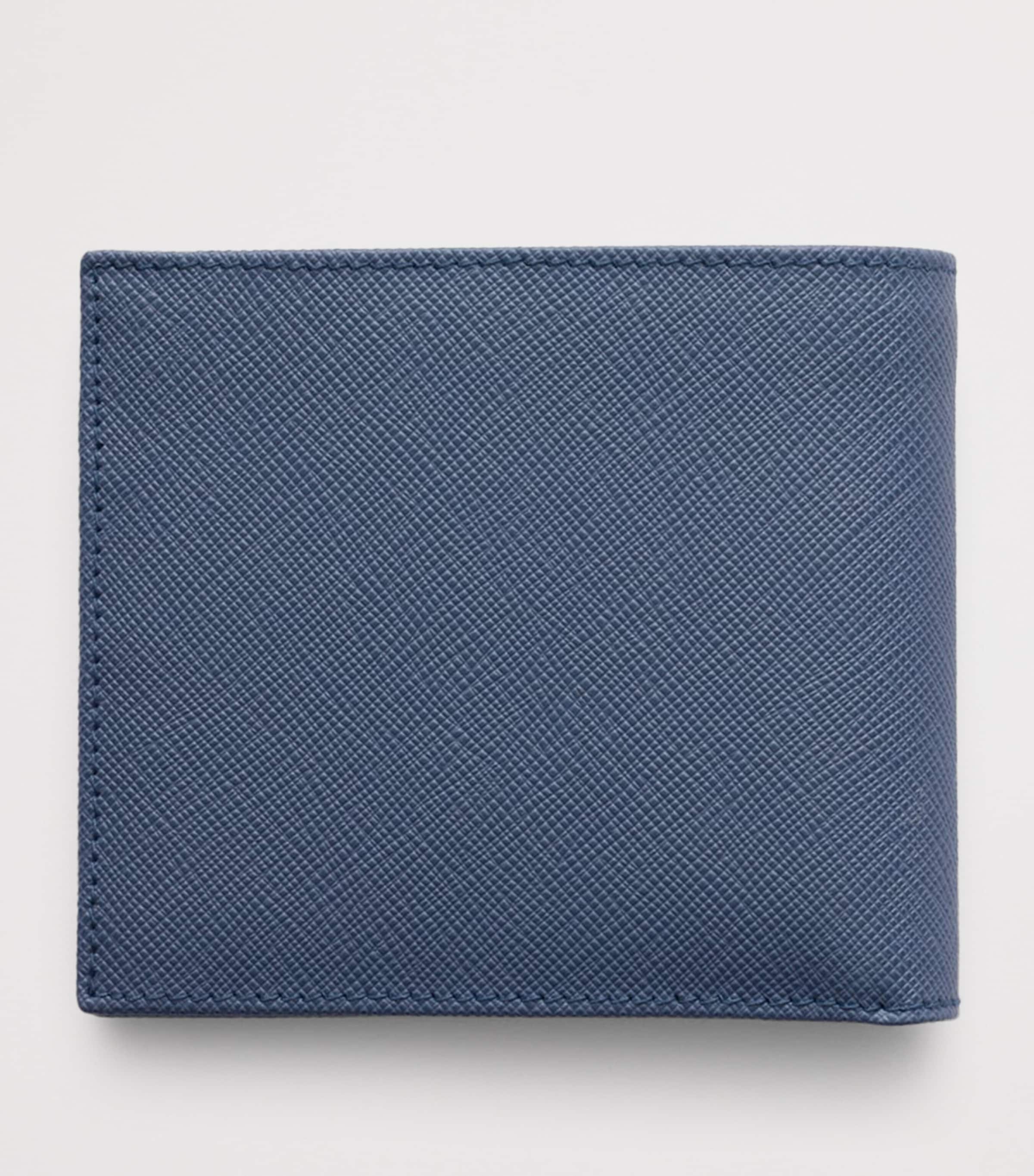 Prada Saffiano Leather Wallet Blue Image 3