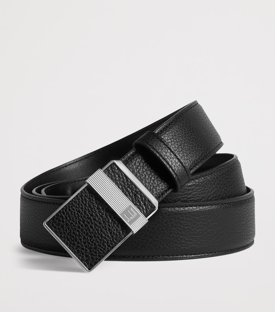 Leather Automatic Longtail Buckle Belt 001BLACK Image 2
