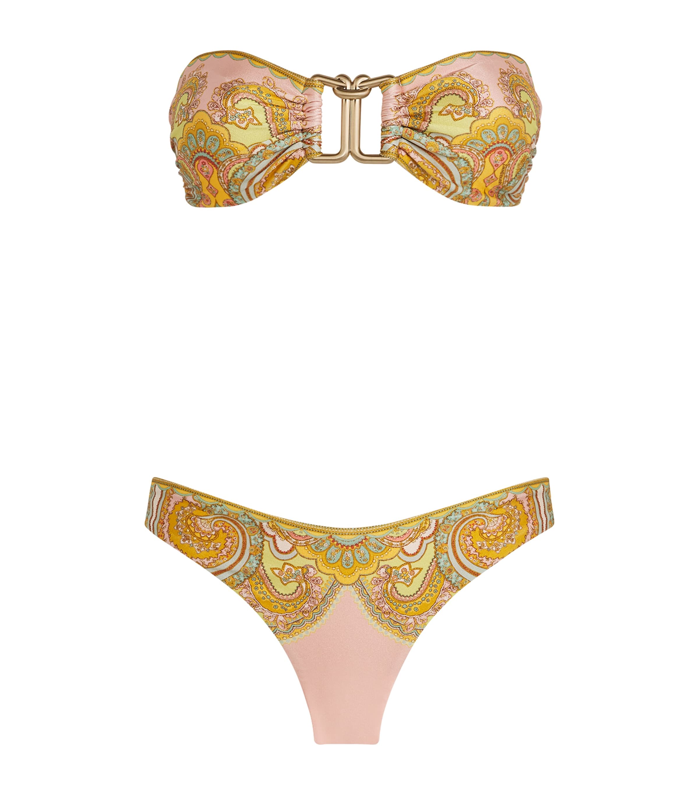 Zimmermann Maxine Knot Trim Printed Bikini