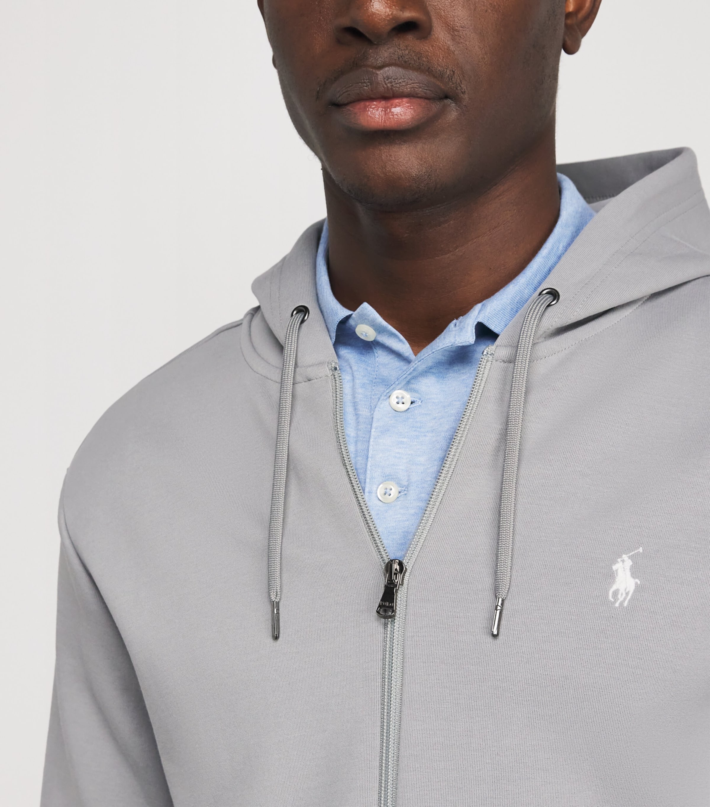 Tech Knit Zip-Up Hoodie GREY Image 6