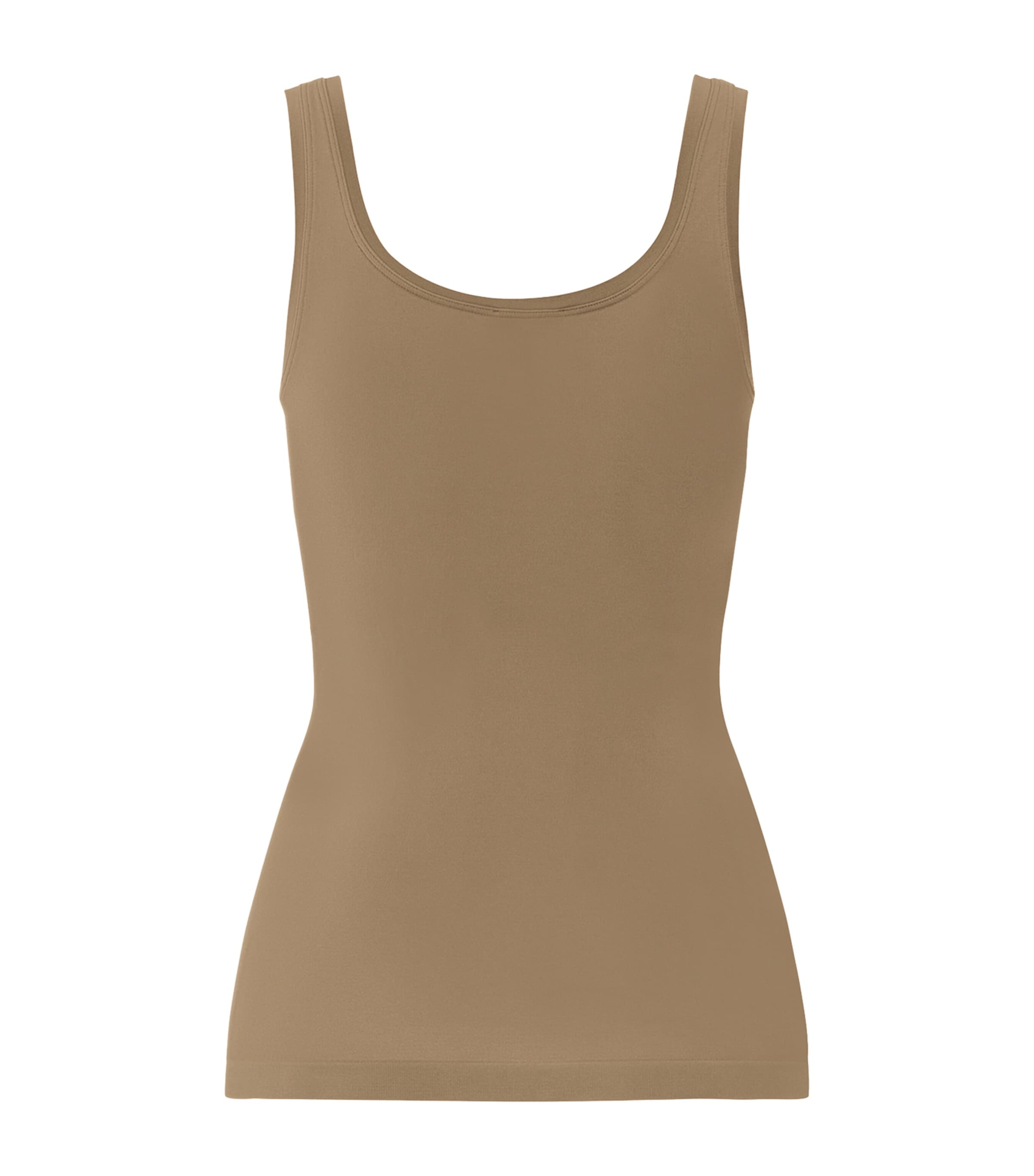 Hanro Womens Touch Feeling Tank Top Suede Camel Image 3
