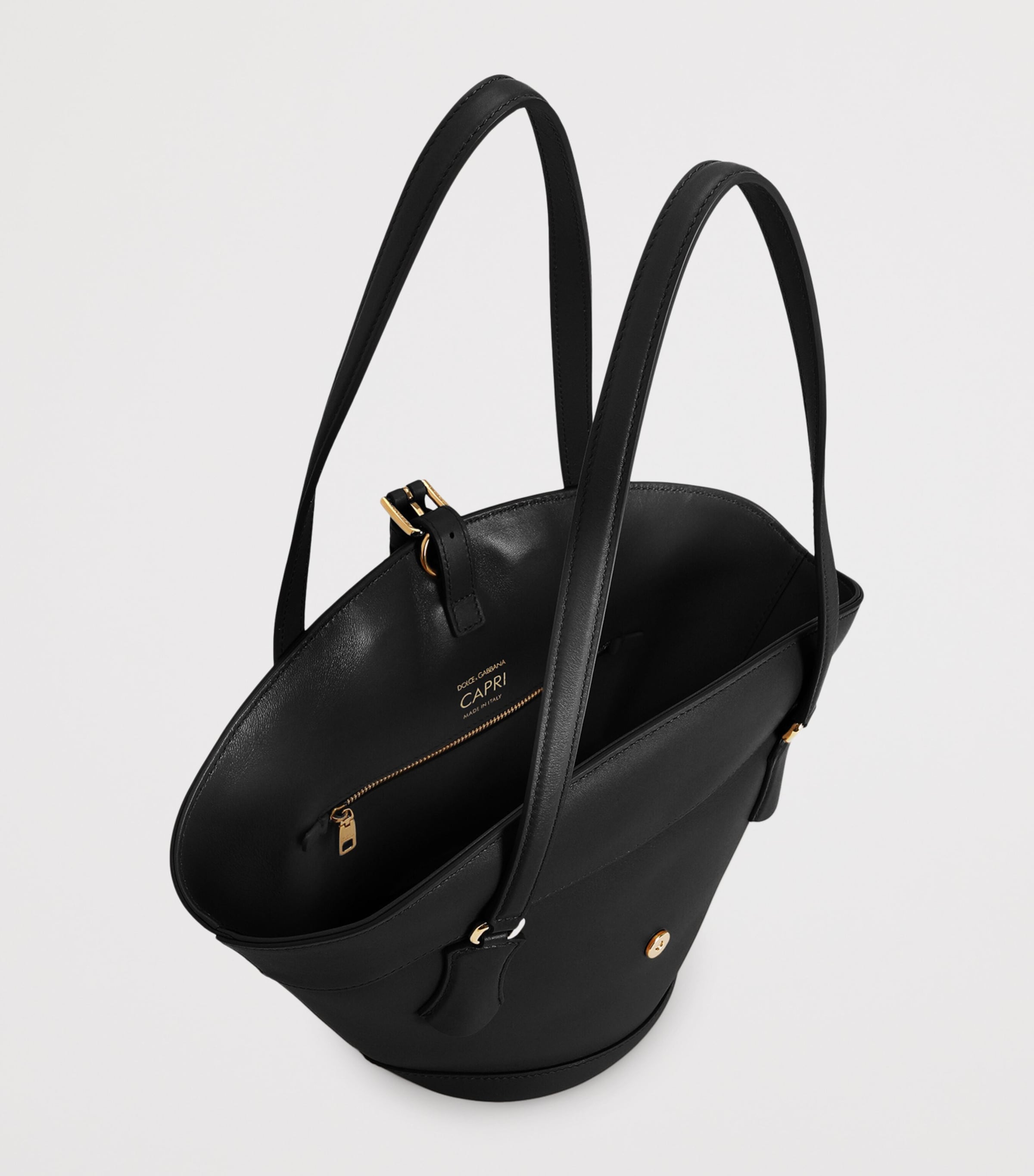 Leather Capri Shoulder Bag 80999-BLACK Image 6