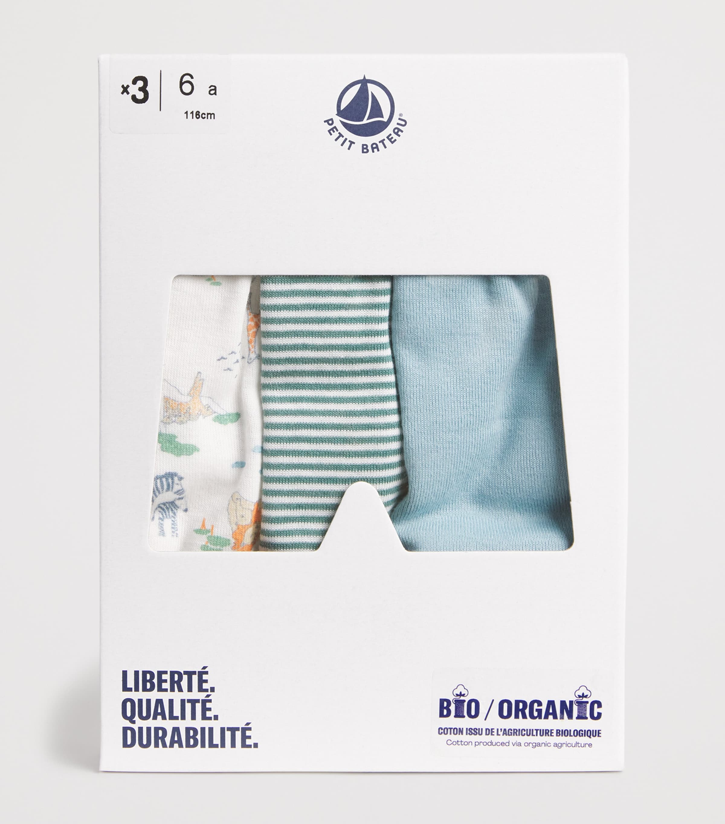 Set of 3 Cotton Boxers (2-12 Years) VARIANTE 1 Image 3
