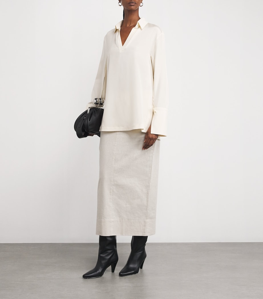 Silk-Blend Shirt IVORY Image 2