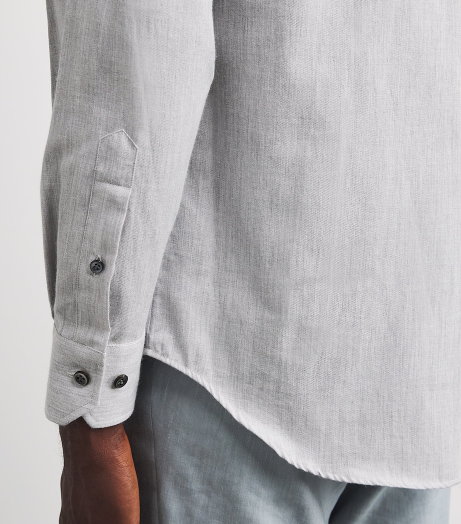 Cotton Shirt 21 LIGHT GREY Image 6