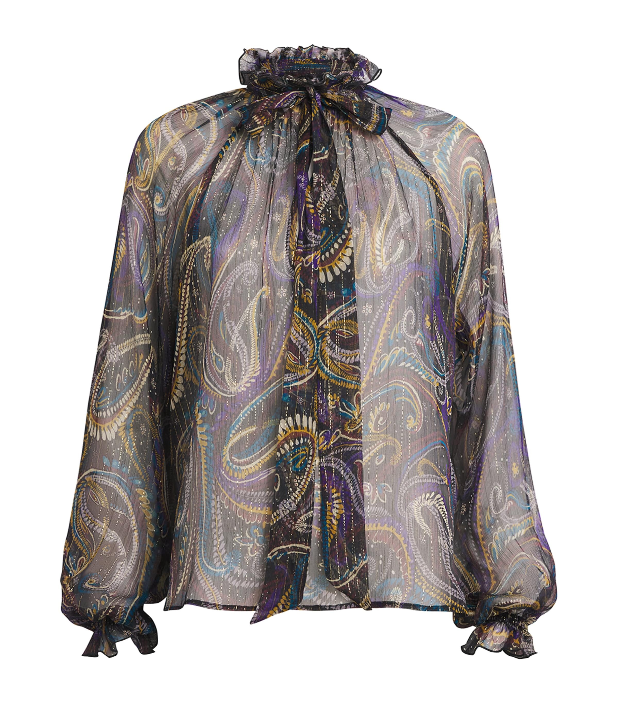 Etro Womens Silk Paisley Blouse Image 1