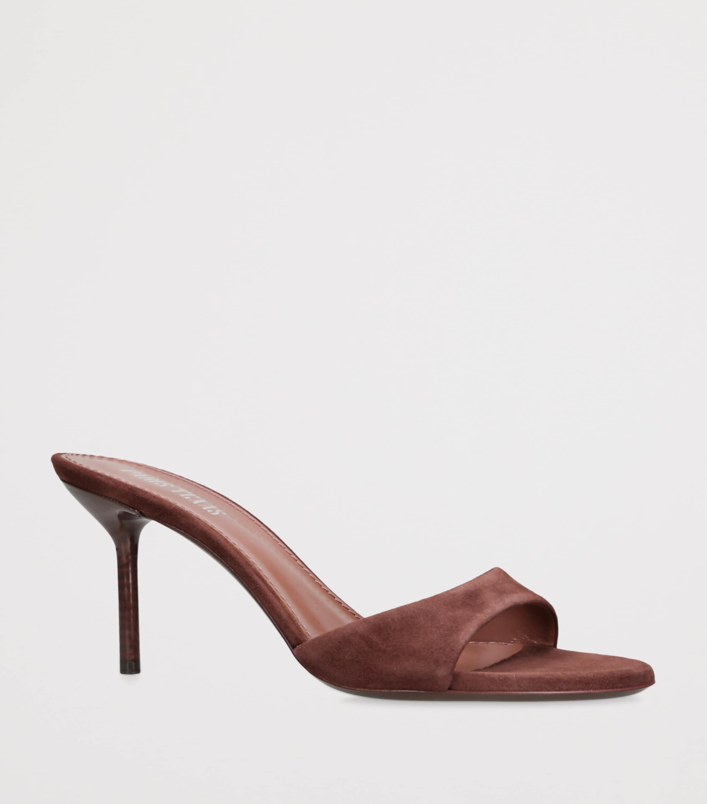 Suede Lidia Mules 70 BROWN Image 3