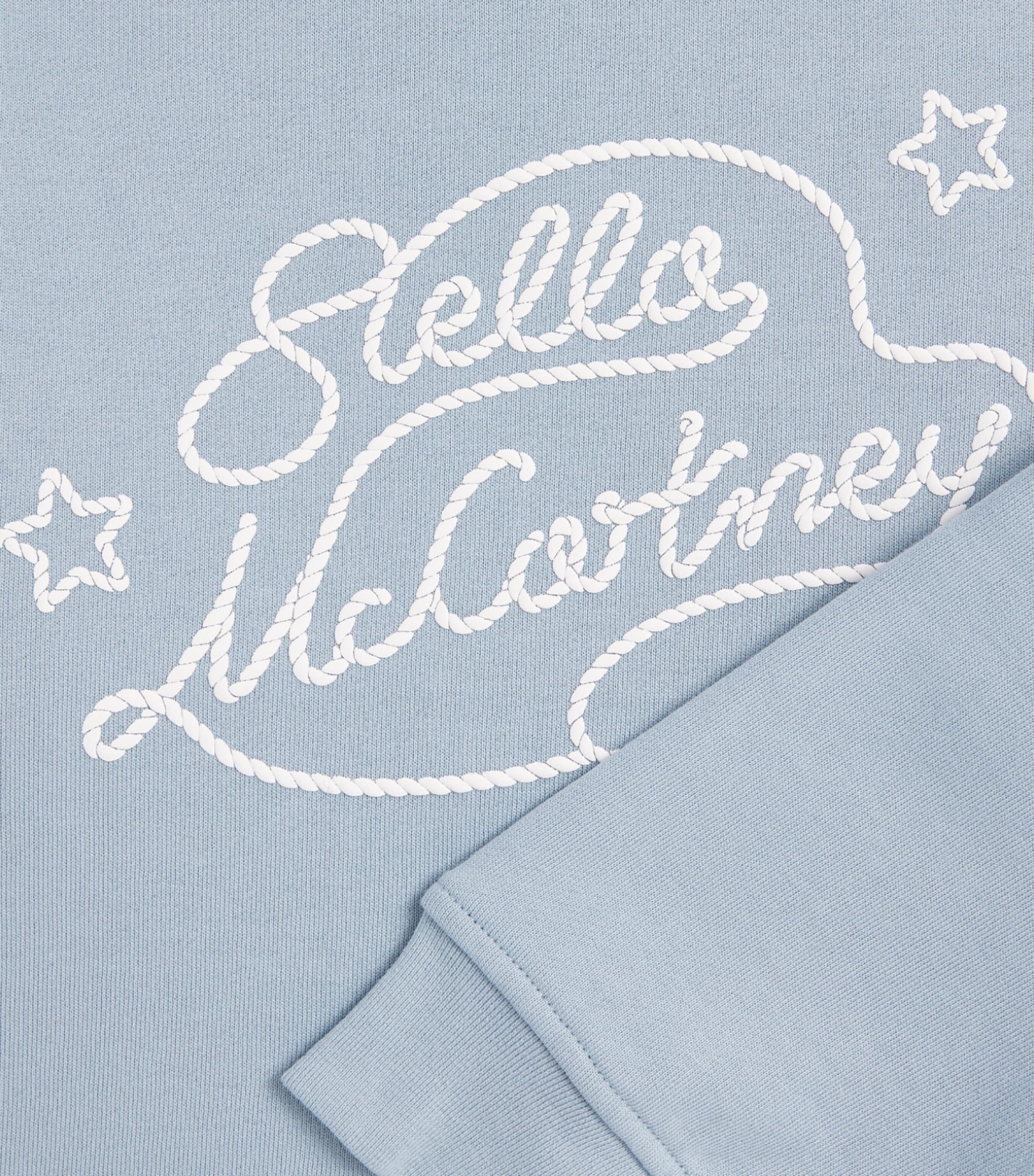 Stella McCartney Kids Organic Cotton Lasso Sweatshirt (3-14 Years) Blu Nebbia Image 3
