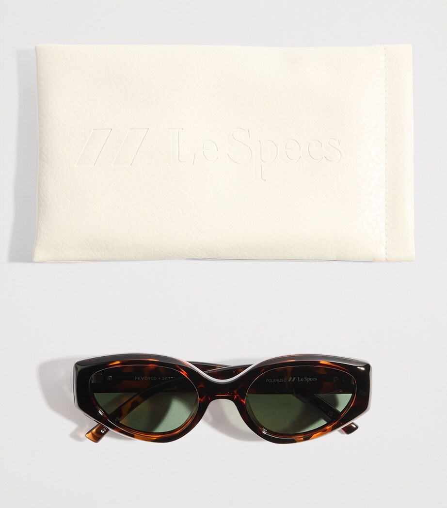 Le Specs Tortoiseshell Oval Sunglasses Trtkhk Mon Polarized Image 4