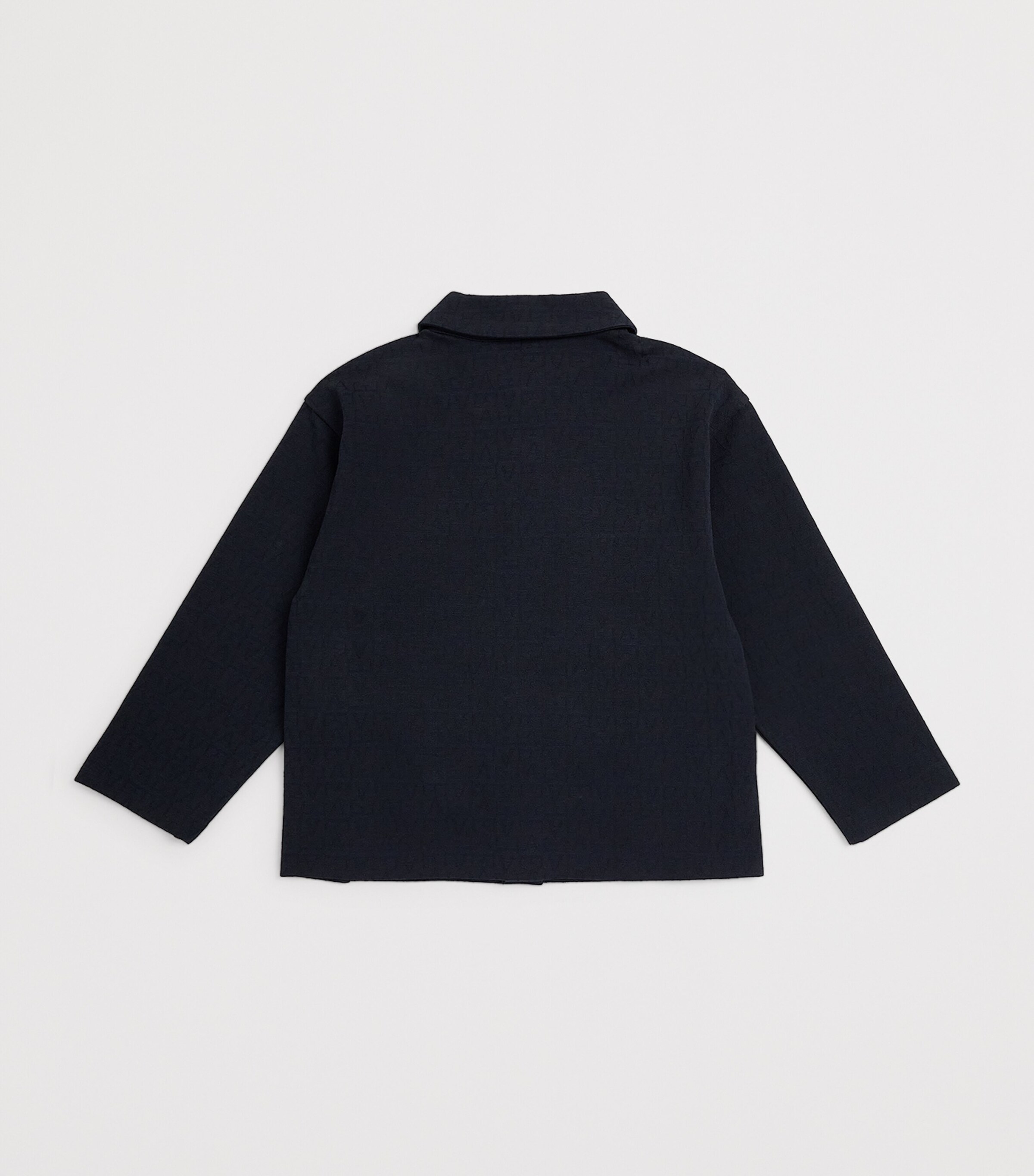 Emporio Armani Kids Cotton Jacquard Shirt (4-16 Years) Iconico Blu Nvy Image 2