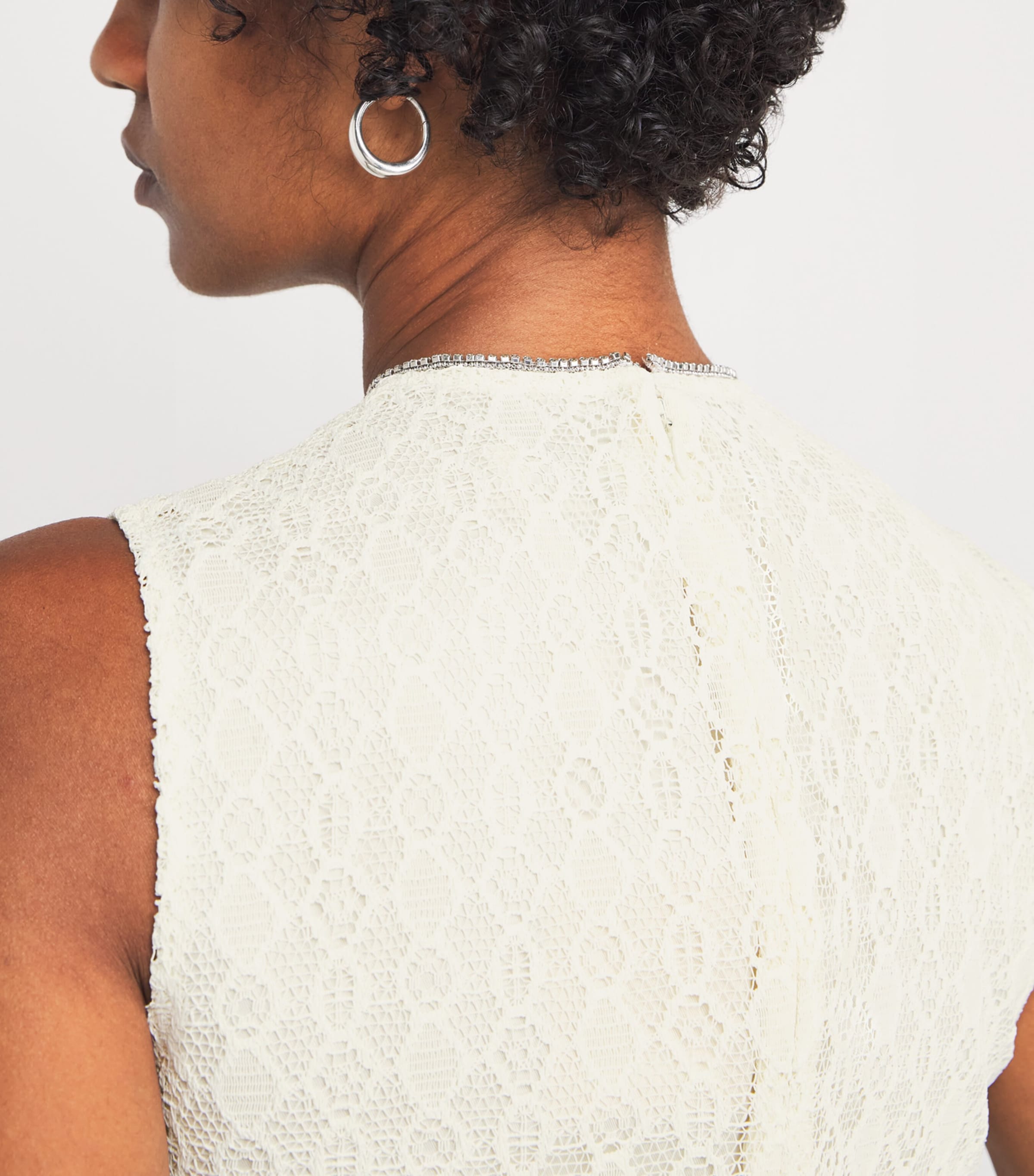 Lace Midi Dress ECRU Image 4