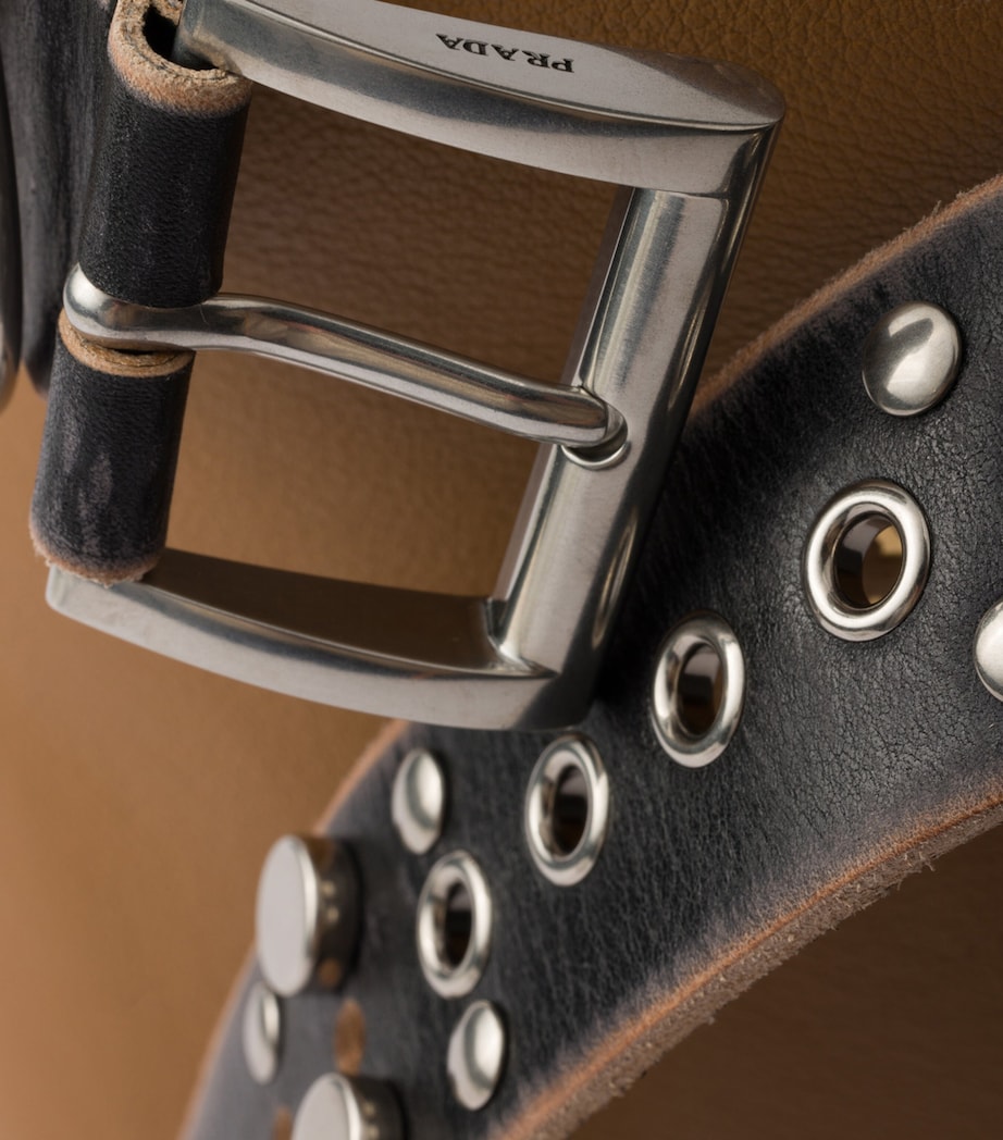 Leather Buckled Bucket Bag F0ILJ Image 5