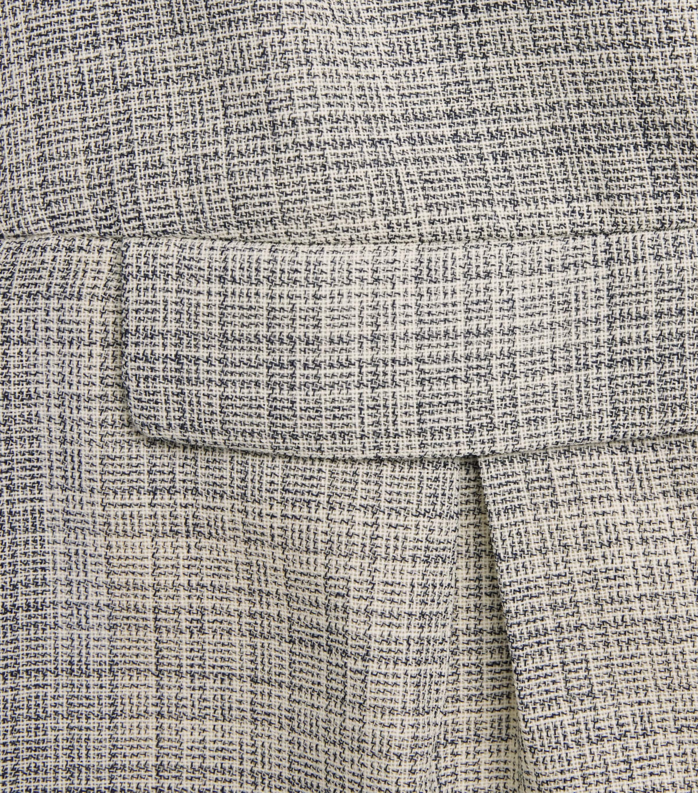 BITE Studios Womens Wool Pocket Midi Skirt Off White/navy Image 6