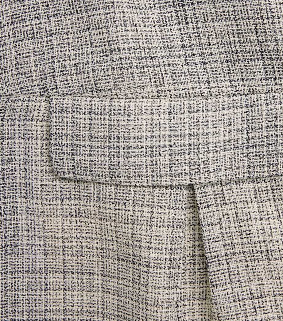 BITE Studios Womens Wool Pocket Midi Skirt Off White/navy Image 6