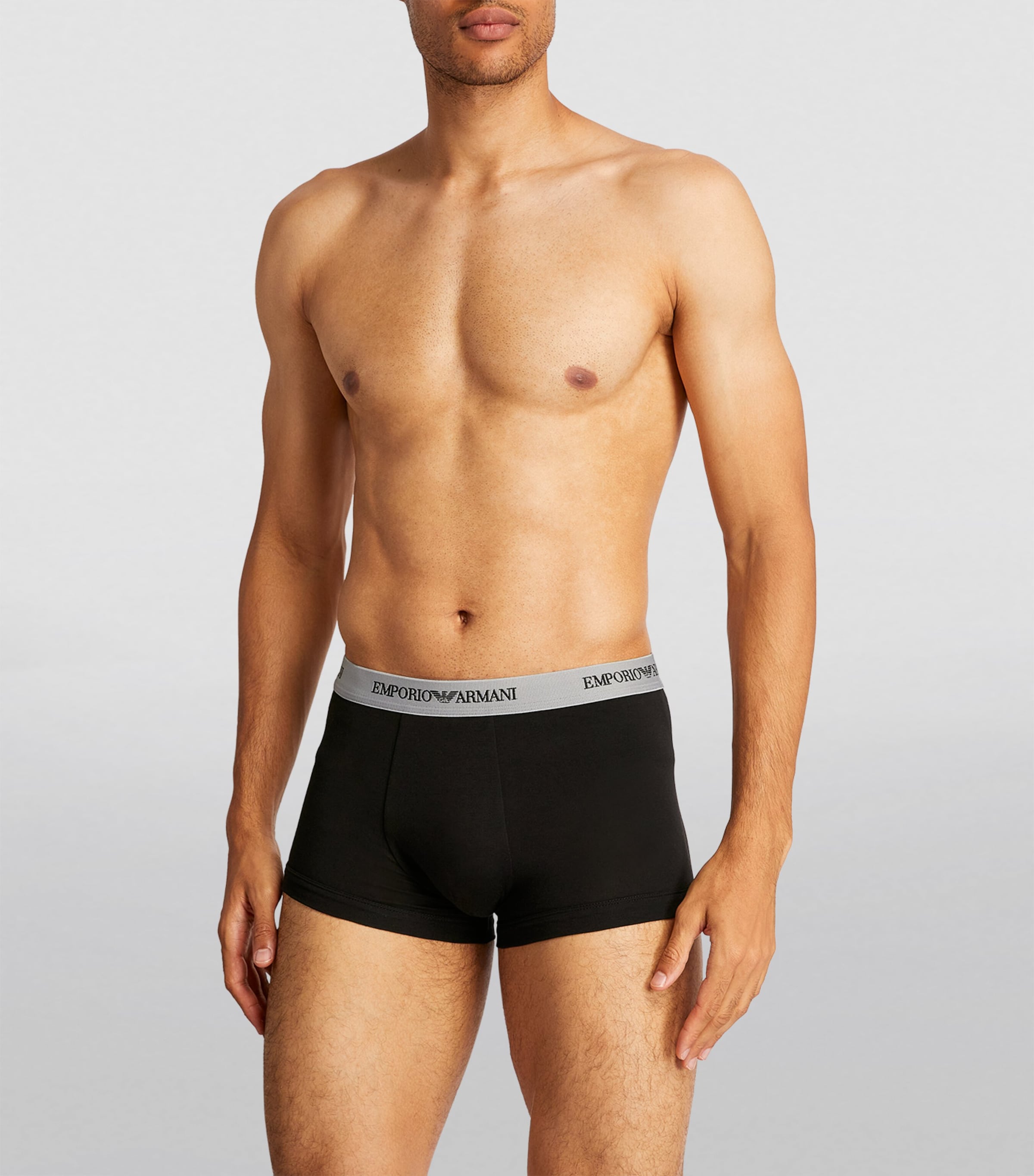 Stretch-Cotton Trunks (Pack of 3) 00120 BLK Image 2