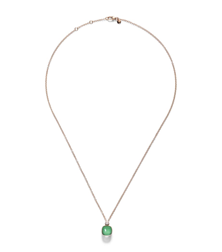 Pomellato Mixed Gold, Diamond, Prasiolite and Agate Nudo Necklace Bpaav Image 1