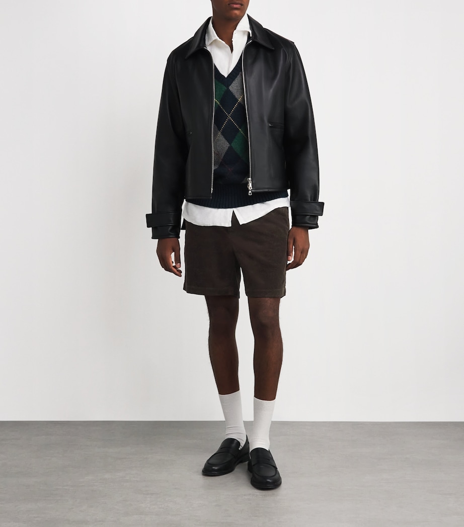 Cotton Corduroy Logo Shorts BROWN Image 2
