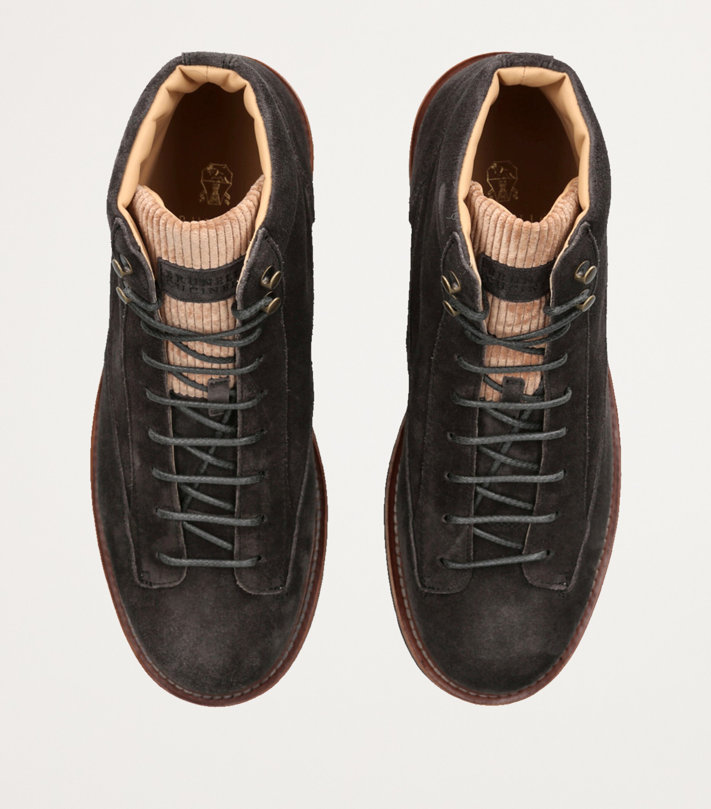 Brunello Cucinelli Suede Hiker Boots Grey/other Image 4