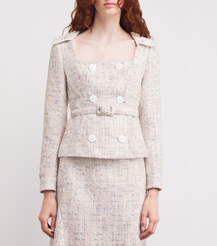 Tweed Embellished Goldie Jacket PINK MULTI Image 3