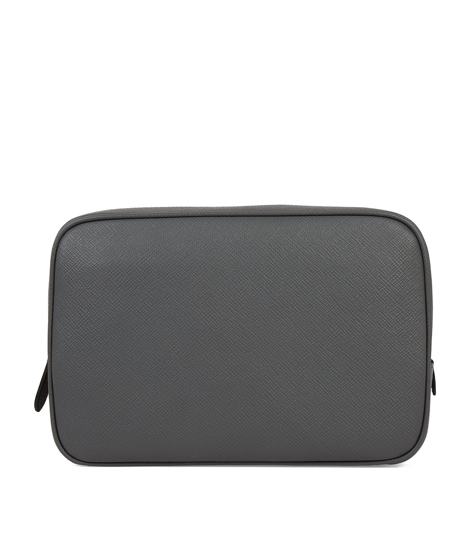 Leather Panama Tech Organiser Pouch S GREY Image 3