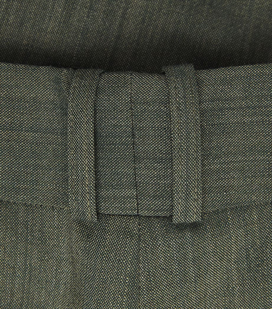 Joseph Womens Wool Zen Trousers Palm Leaf Melange Image 6
