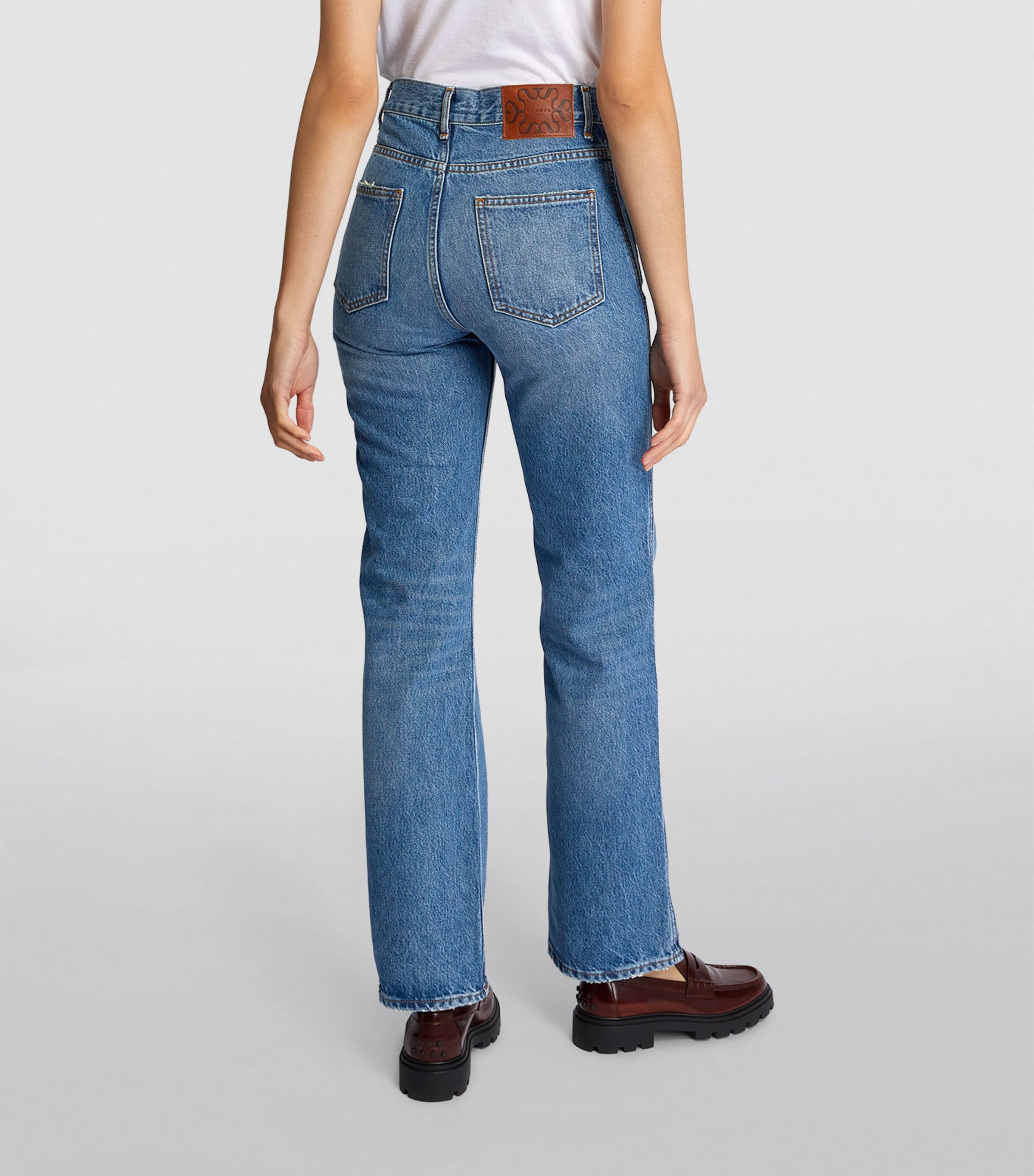 Sandro Paris Womens Flared Jeans Blue Jean Image 4