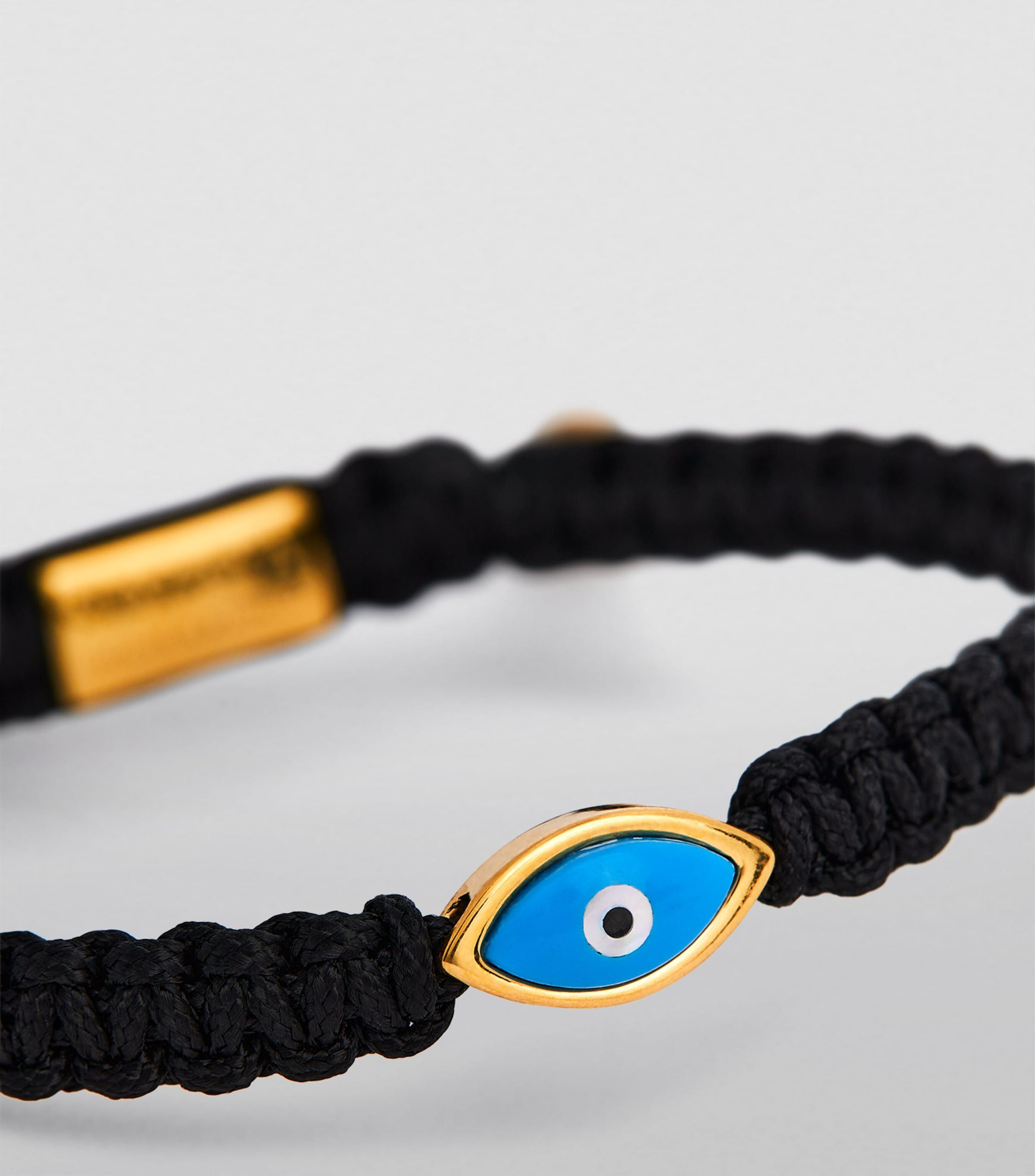 Braided Evil Eye Bracelet BLACK Image 3