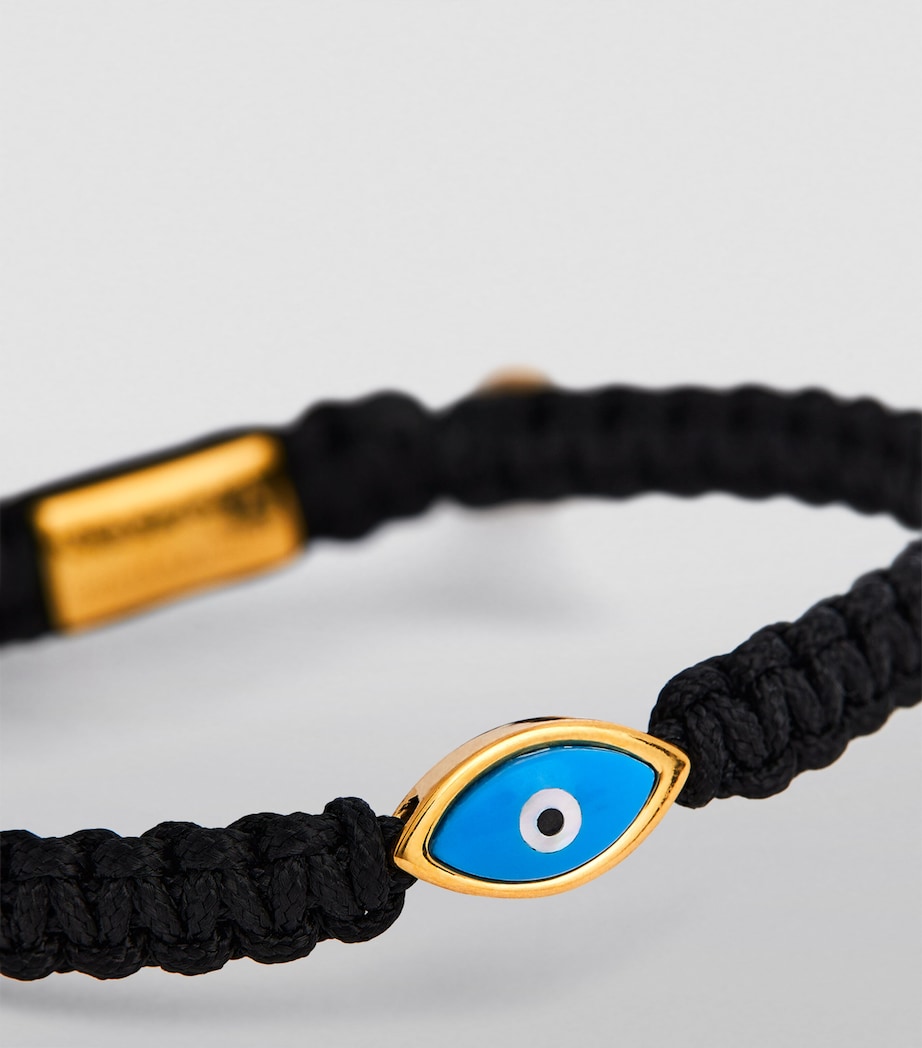 Braided Evil Eye Bracelet BLACK Image 3