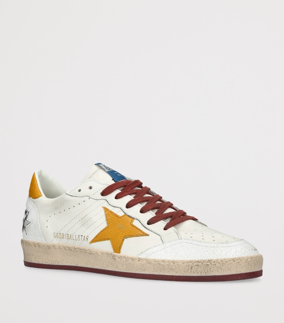 Golden Goose Leather Ball Star Sneakers White/comb Image 3