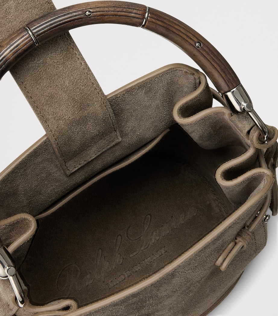 Ralph Lauren Collection Suede Ralph Bucket Bag Dark Taupe Image 3