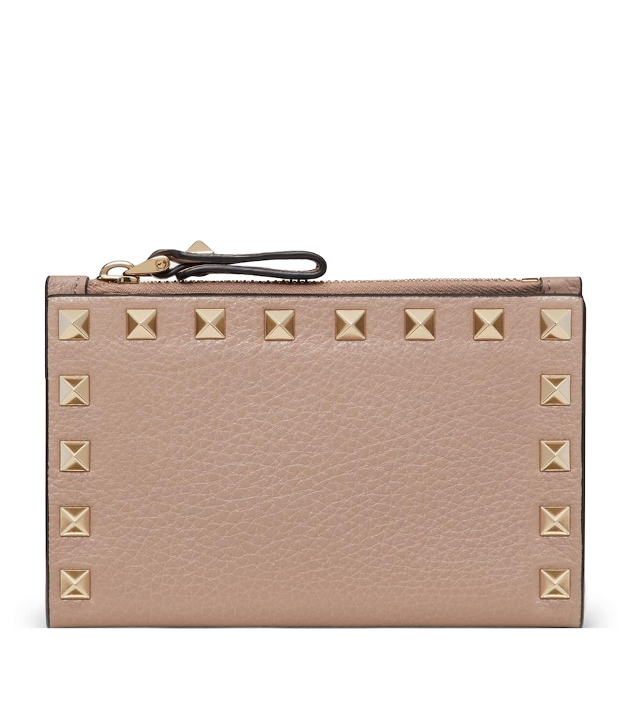Valentino Garavani Leather Rockstud Coin and Card Holder Image 1