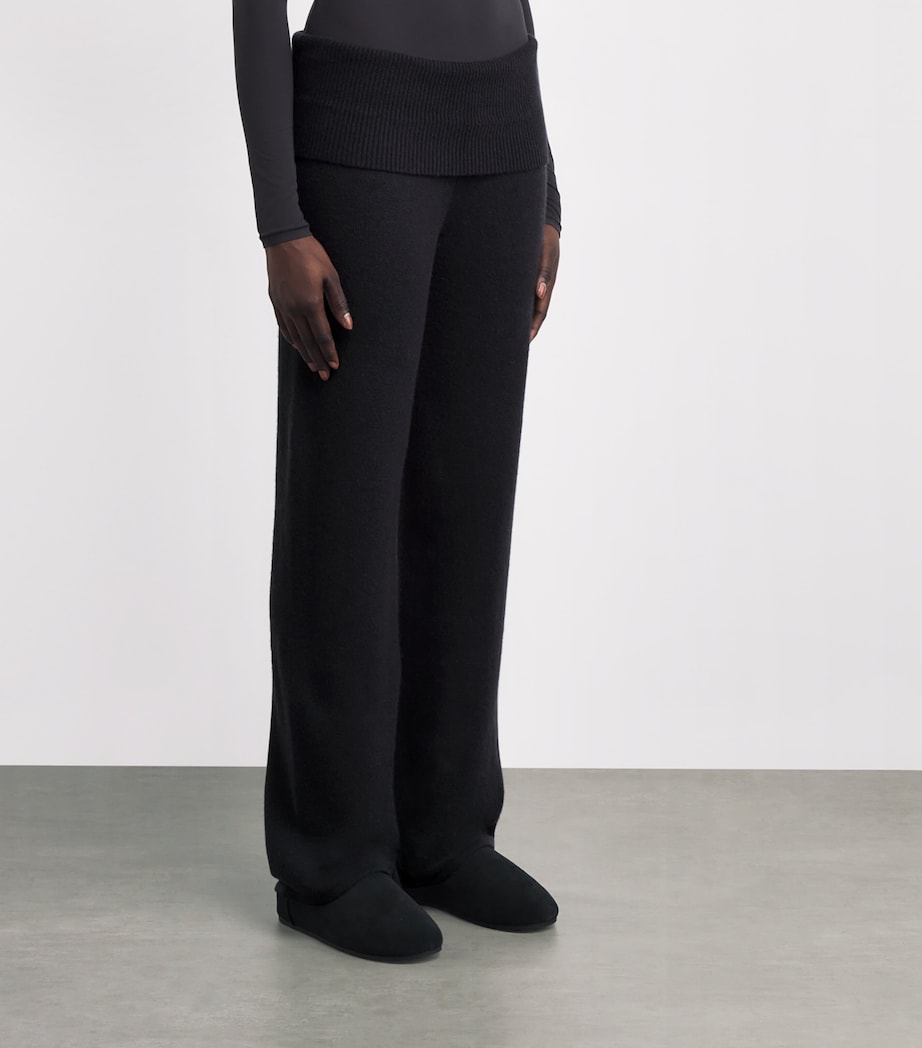 Wool-Cashmere Blend Fold-Over Trousers ONYX Image 3