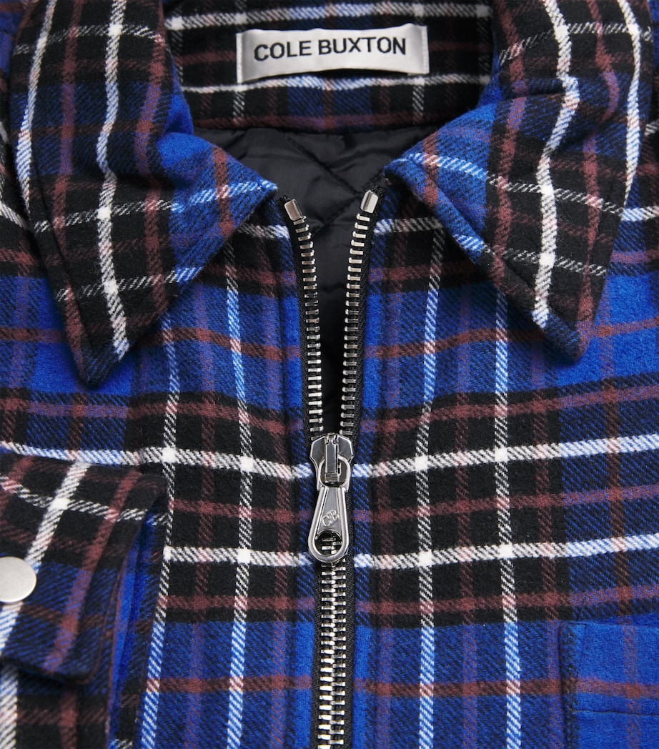 Cotton Check Overshirt BLUE/BLACK 402 Image 5