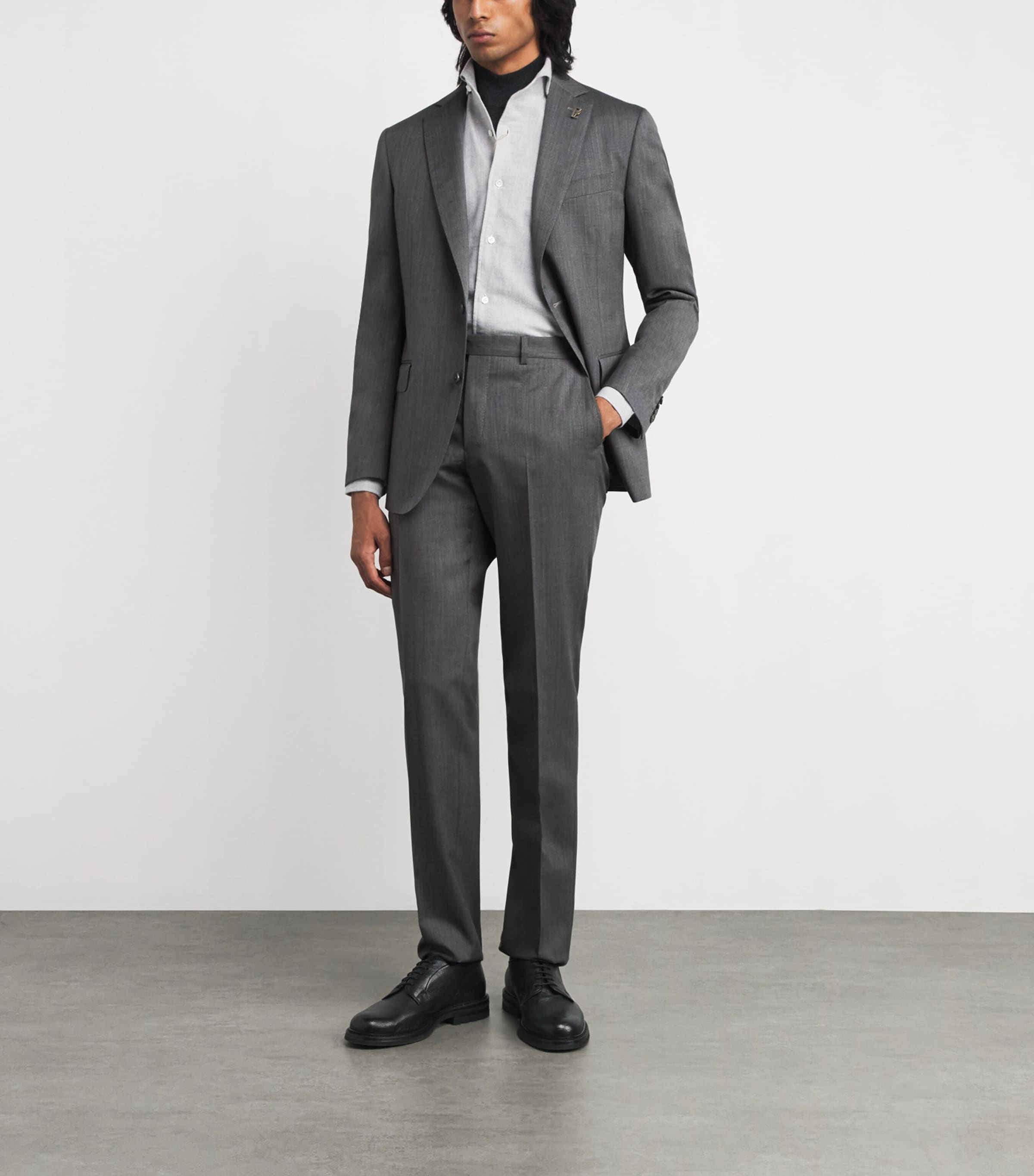 Pal Zileri Mens 2-Piece Suit Grey Image 2